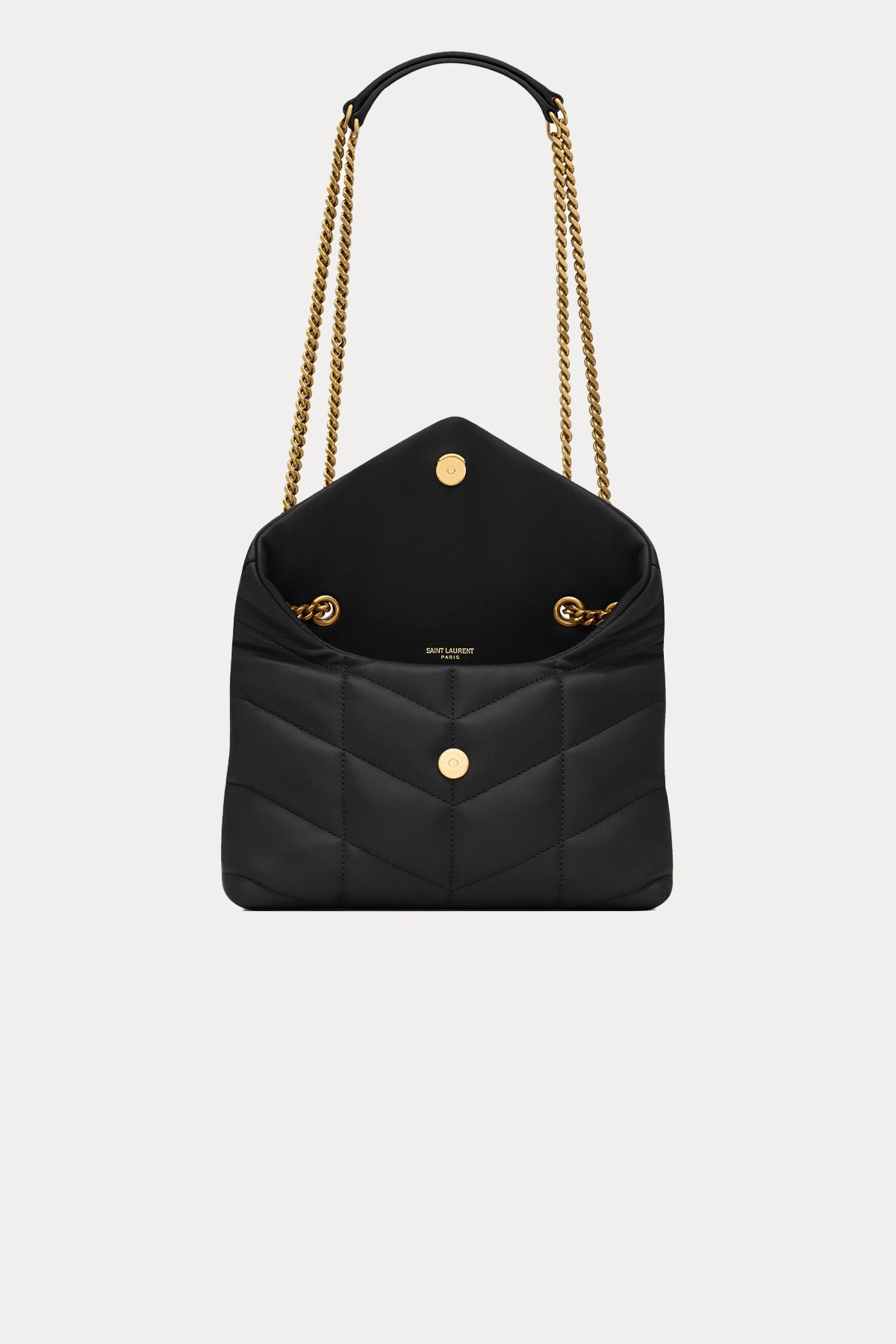 Saint Laurent Logolu Small Kapitone Deri Omuz Çantası