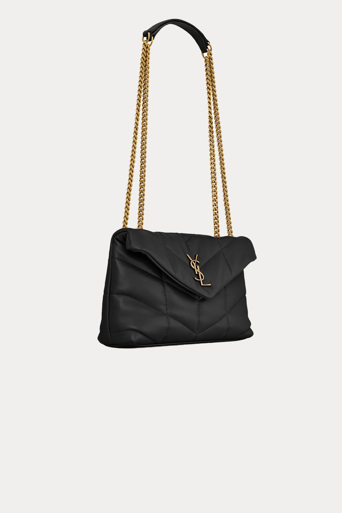 Saint Laurent Logolu Small Kapitone Deri Omuz Çantası