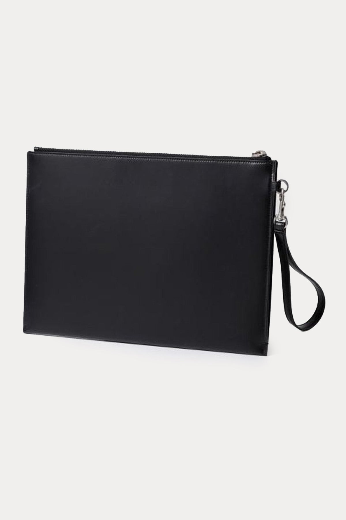 Saint Laurent Logolu Unisex Deri Clutch Çanta