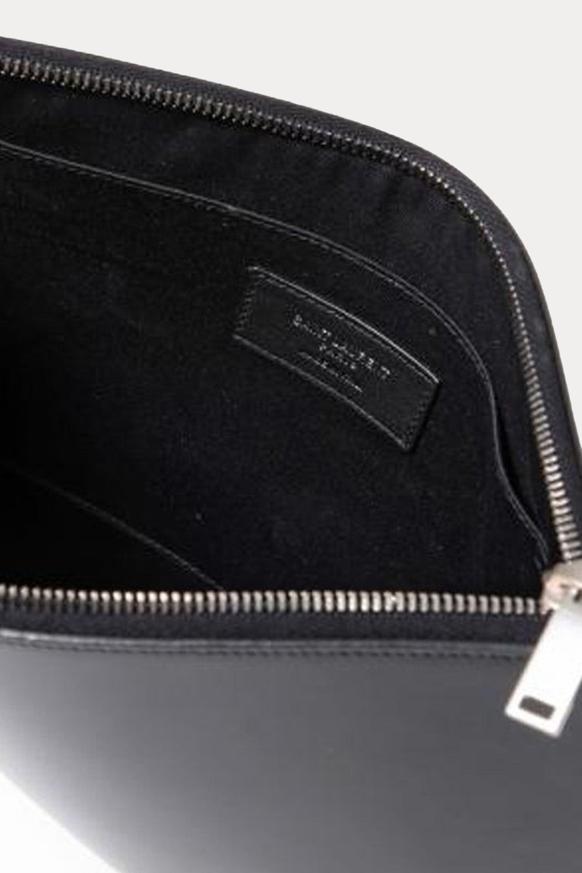 Saint Laurent Logolu Unisex Deri Clutch Çanta