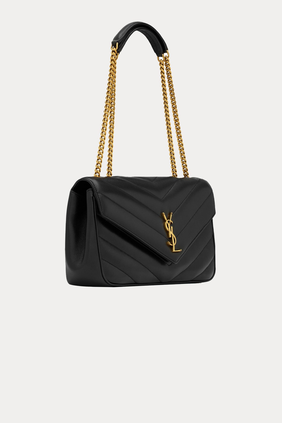 Saint Laurent Logolu Medium Deri Omuz Çantası