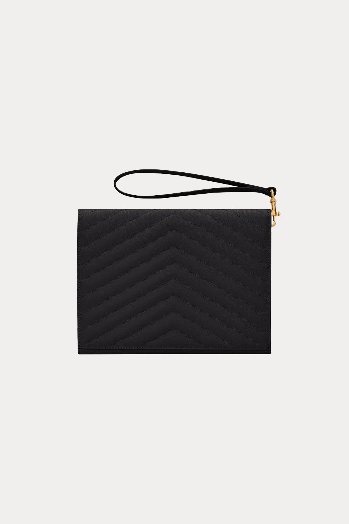 Saint Laurent Logolu Small Deri Clutch Çanta