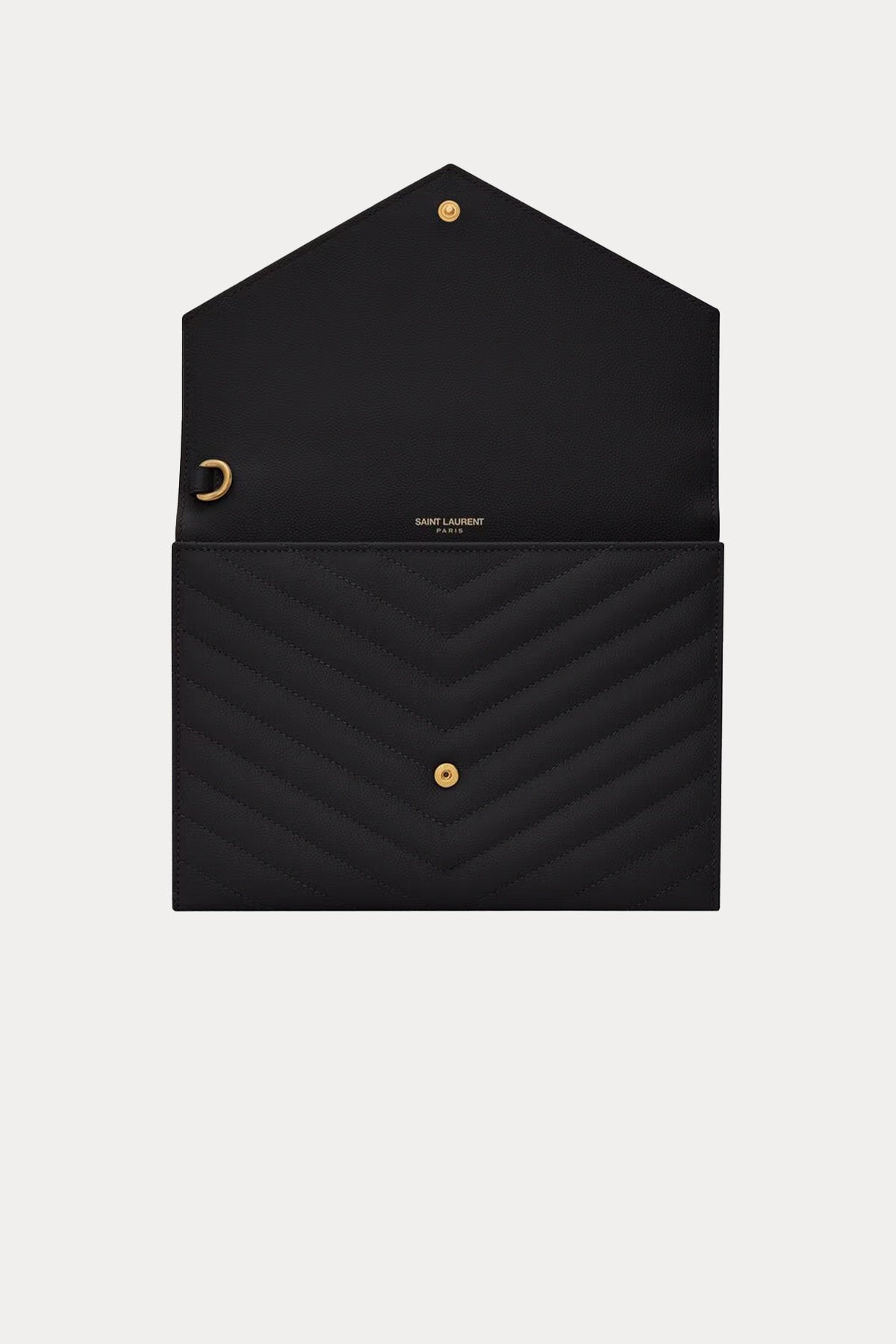 Saint Laurent Logolu Small Deri Clutch Çanta