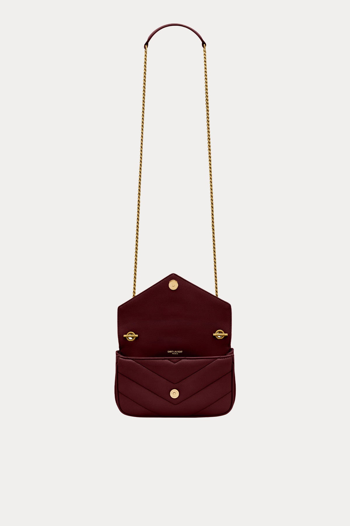 Saint Laurent Logolu Small Zincir Askılı Deri Omuz Çantası