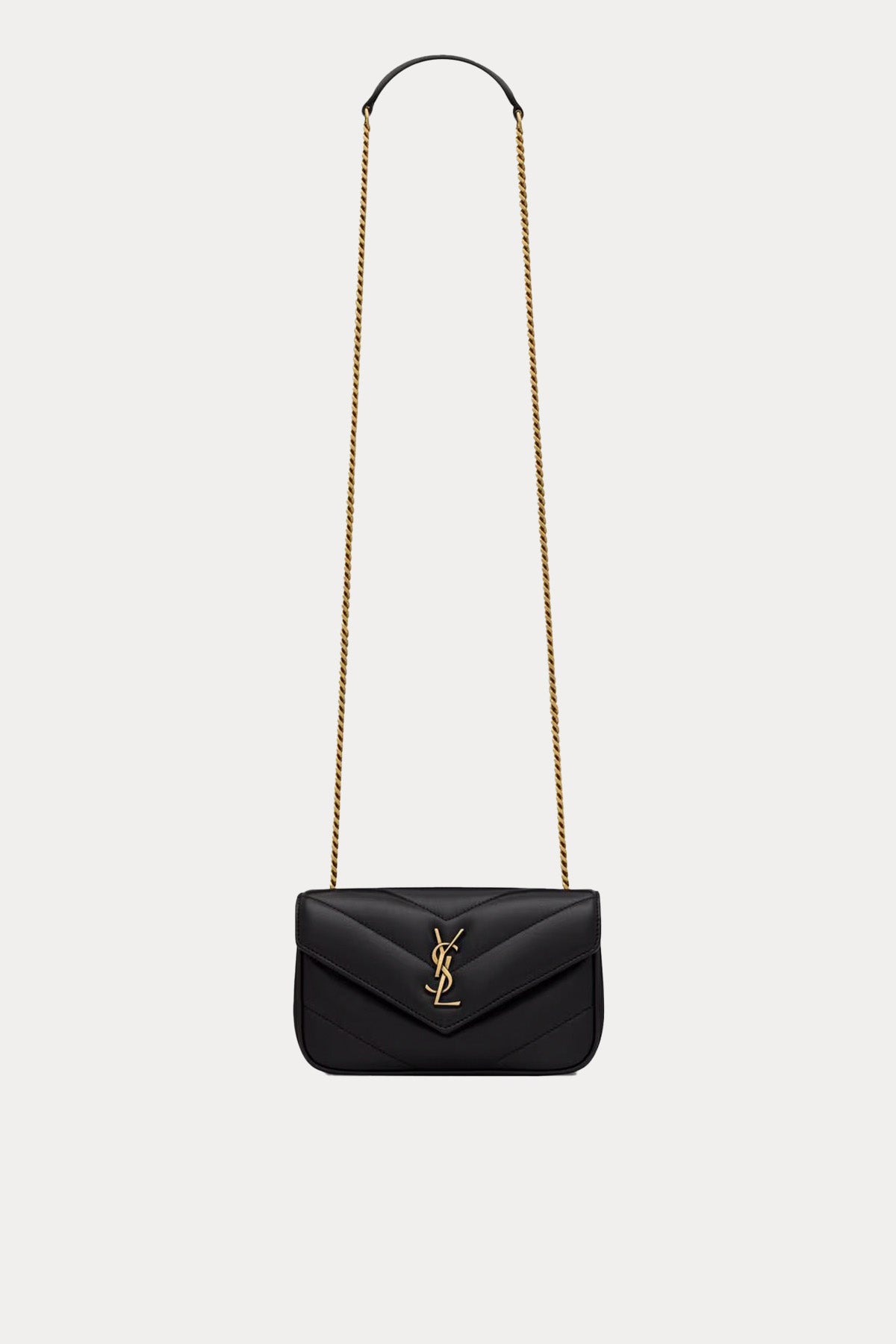 Saint Laurent Zincir Askılı Logolu Small Deri Omuz Çantası