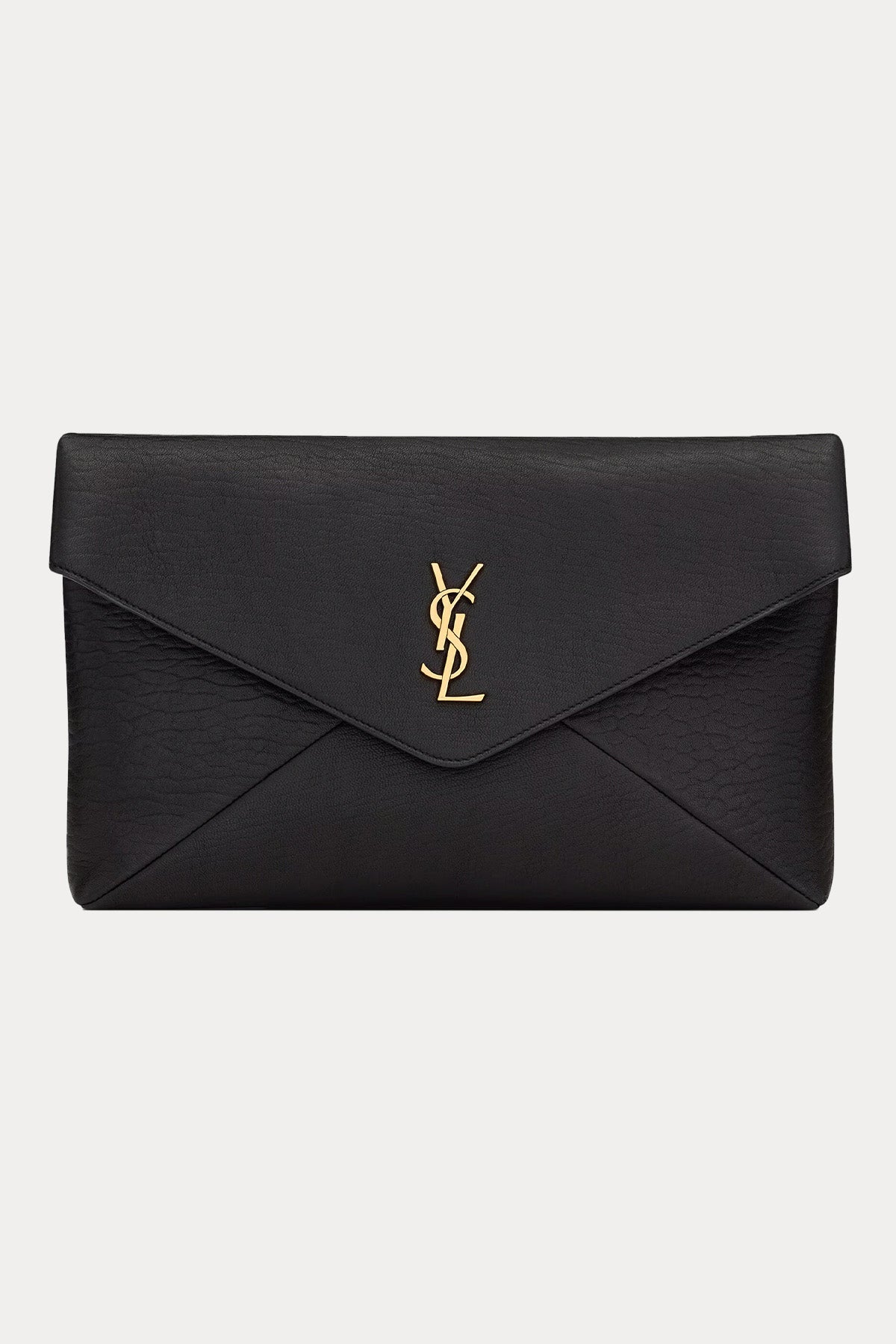 Saint Laurent Logolu Medium Deri Clutch Çanta