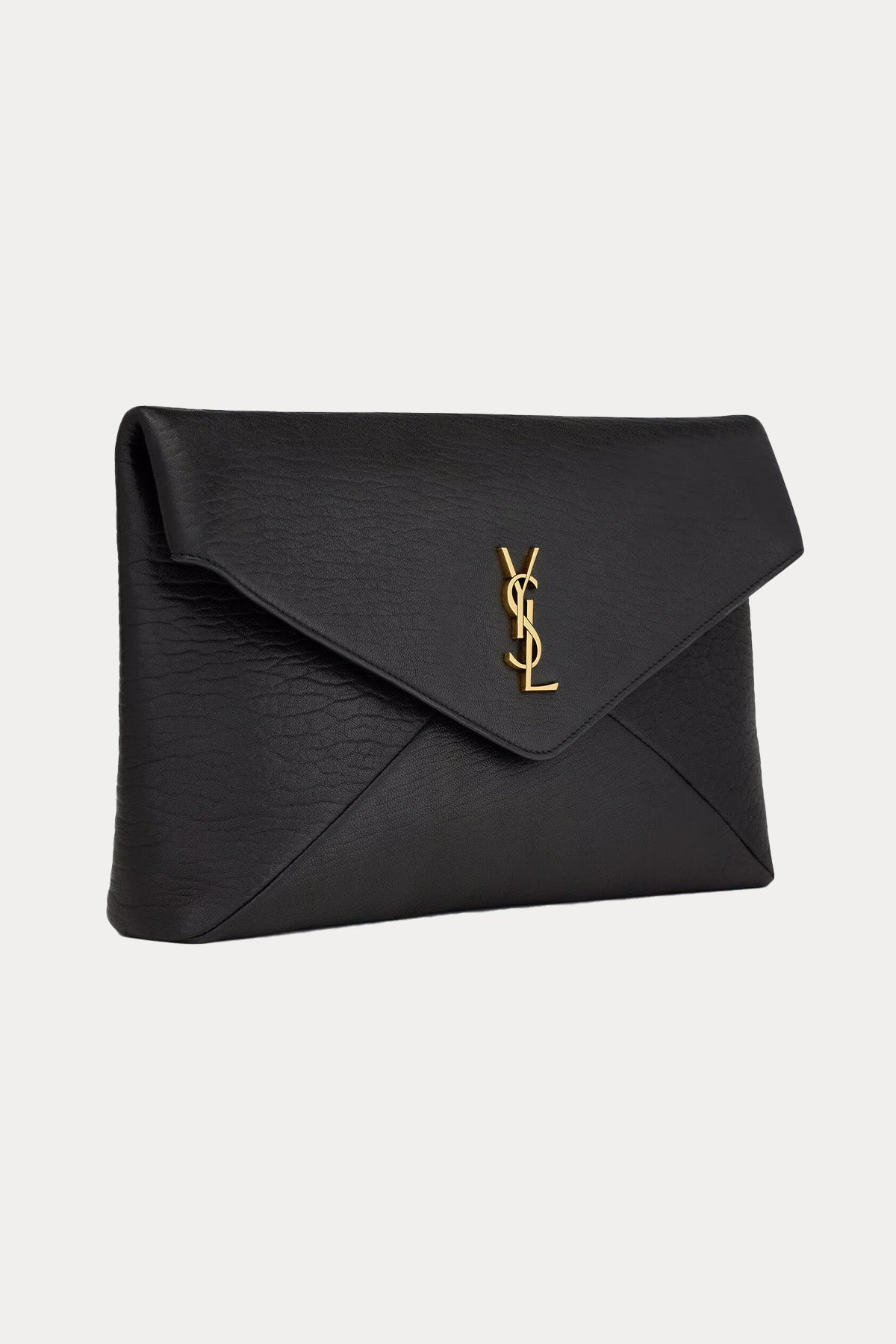 Saint Laurent Logolu Medium Deri Clutch Çanta