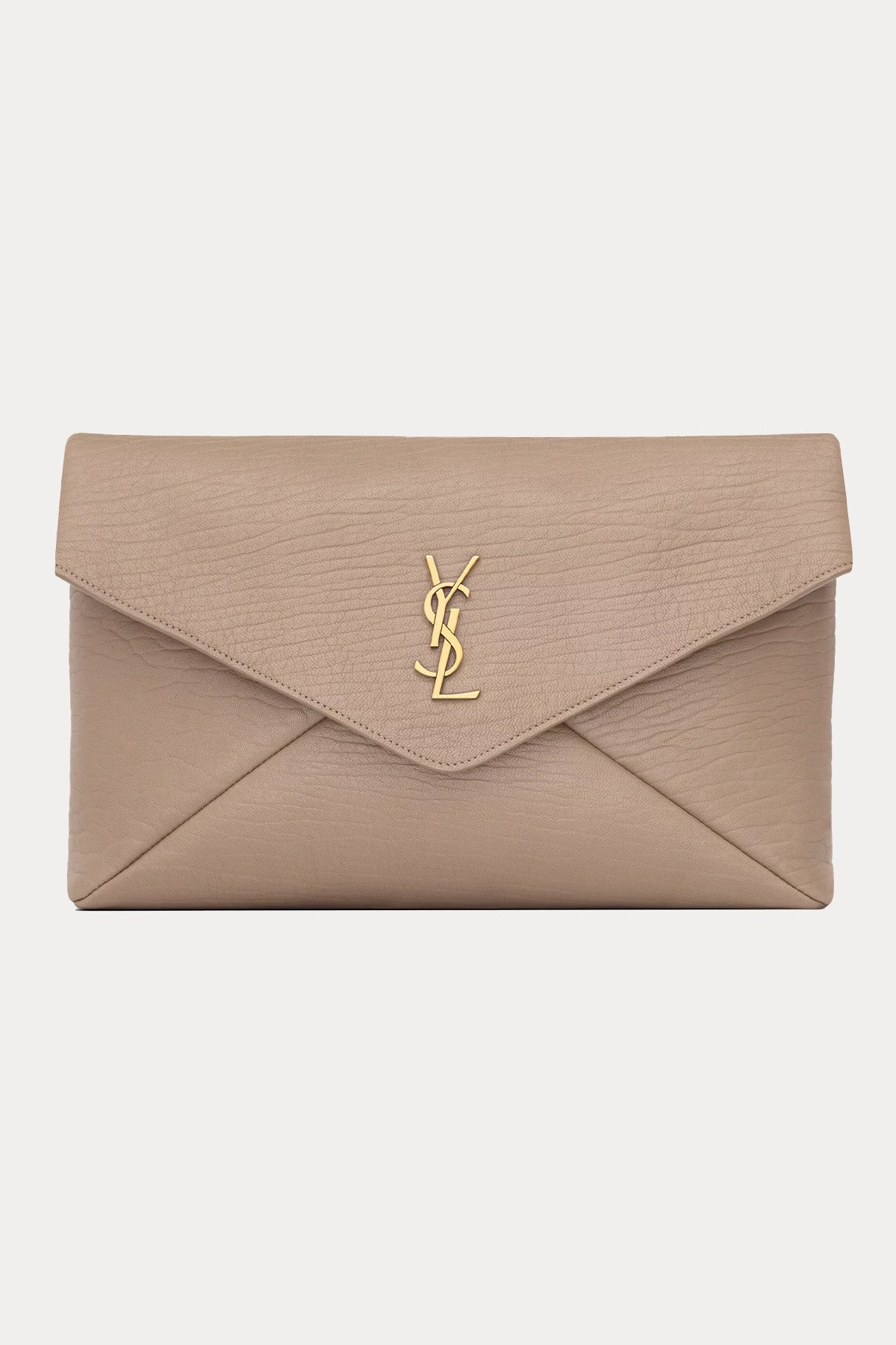 Saint Laurent Logolu Medium Deri Clutch Çanta