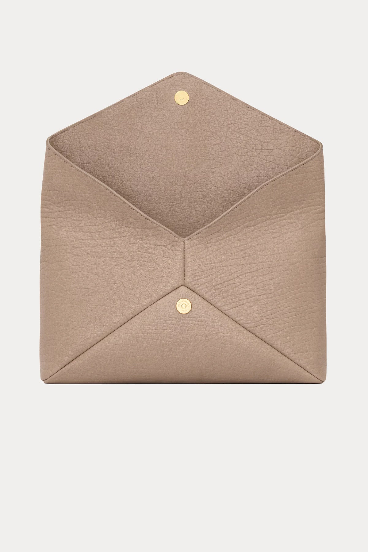 Saint Laurent Logolu Medium Deri Clutch Çanta-Çanta-Libas