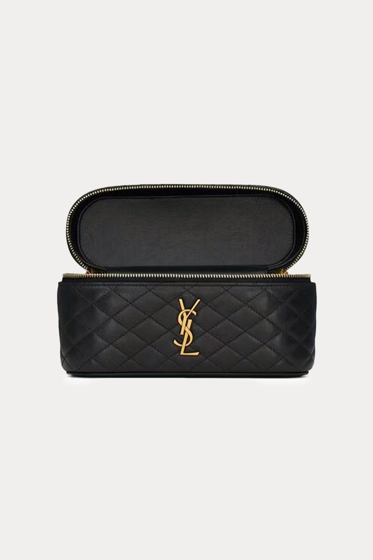 Saint Laurent Logolu Small Kapitone Deri Omuz Çantası-Çanta-Libas