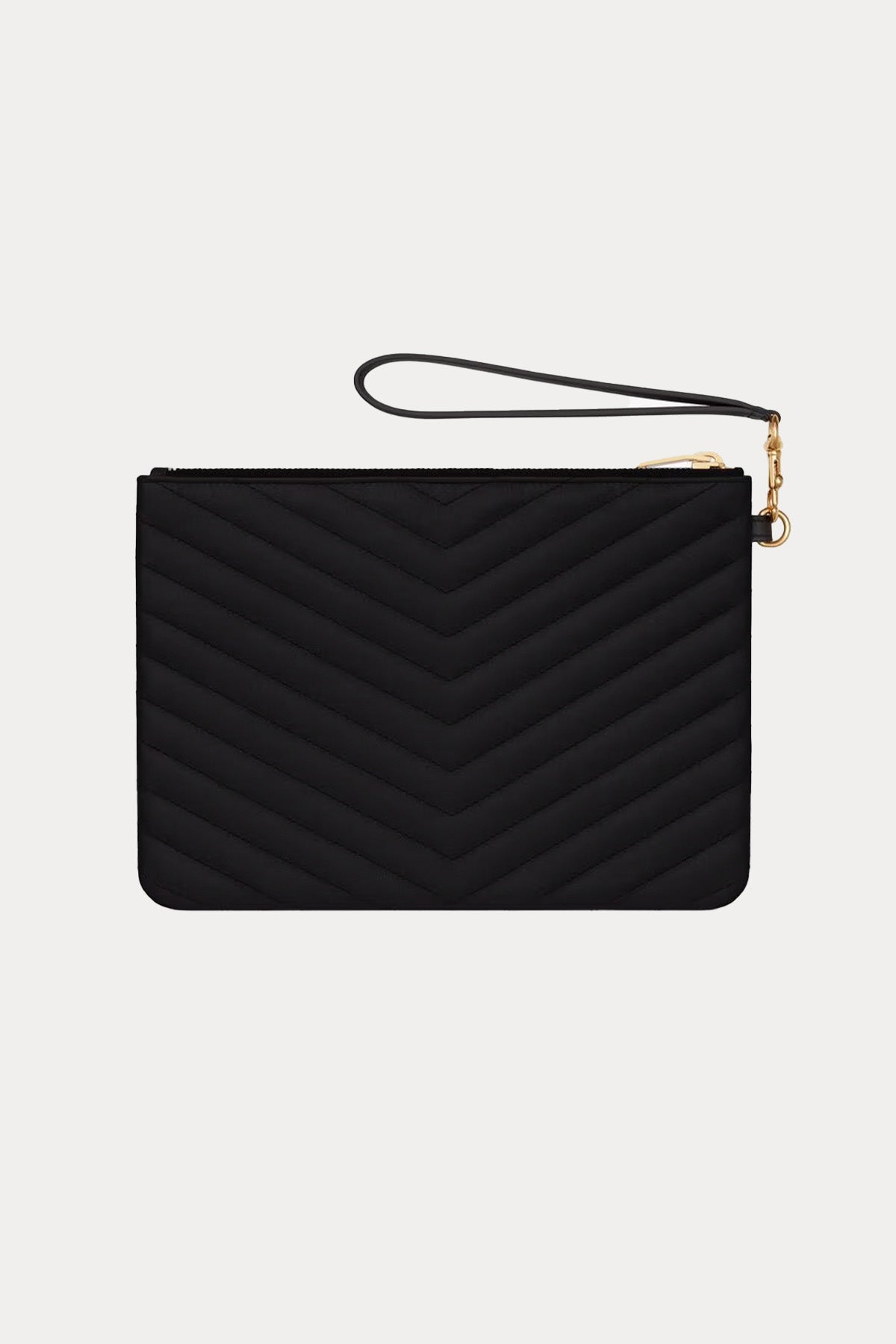 Saint Laurent Logolu Small Deri Clutch Çanta