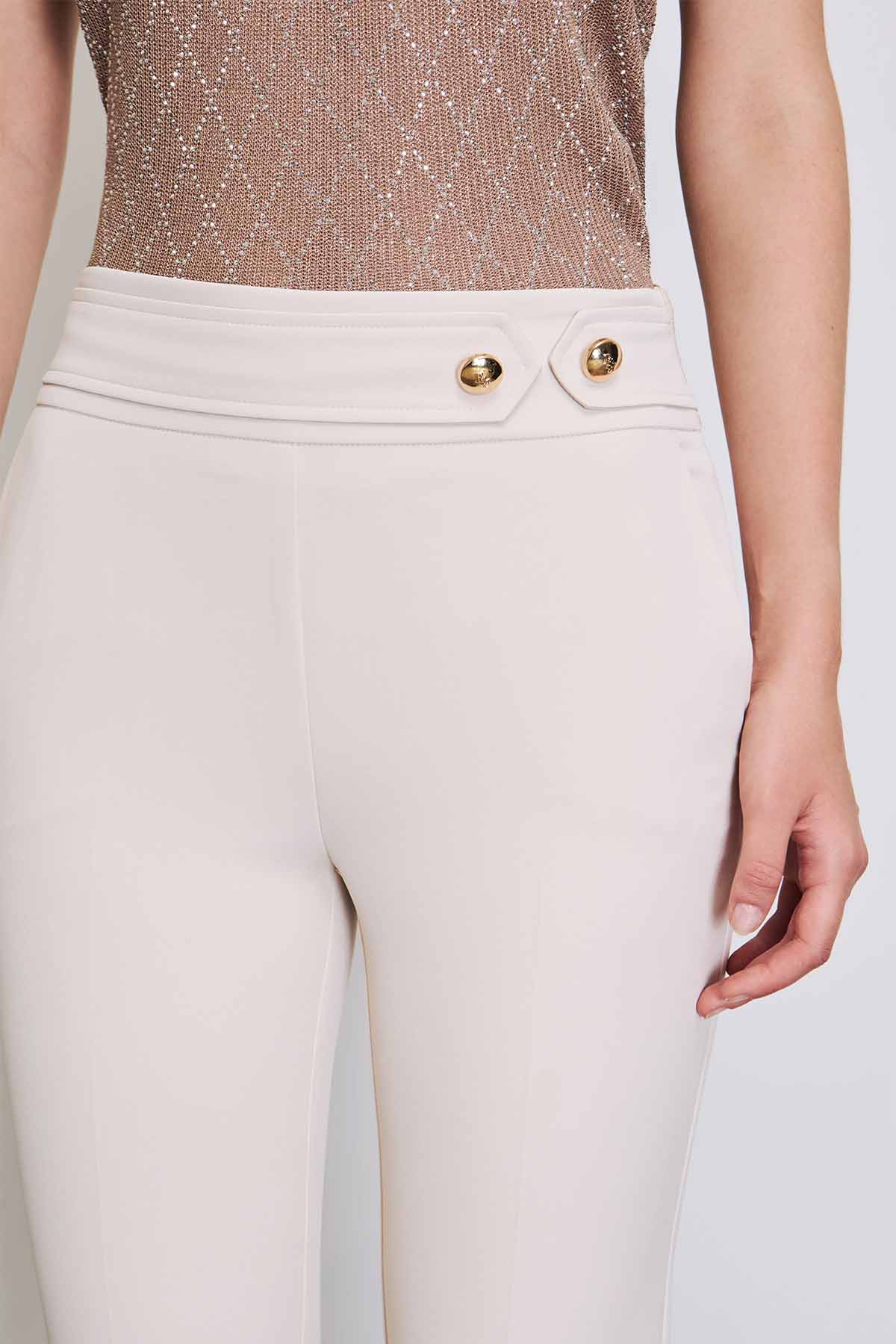 Bsb Slim Fit Yüksek Belli Yandan Cepli Pantolon