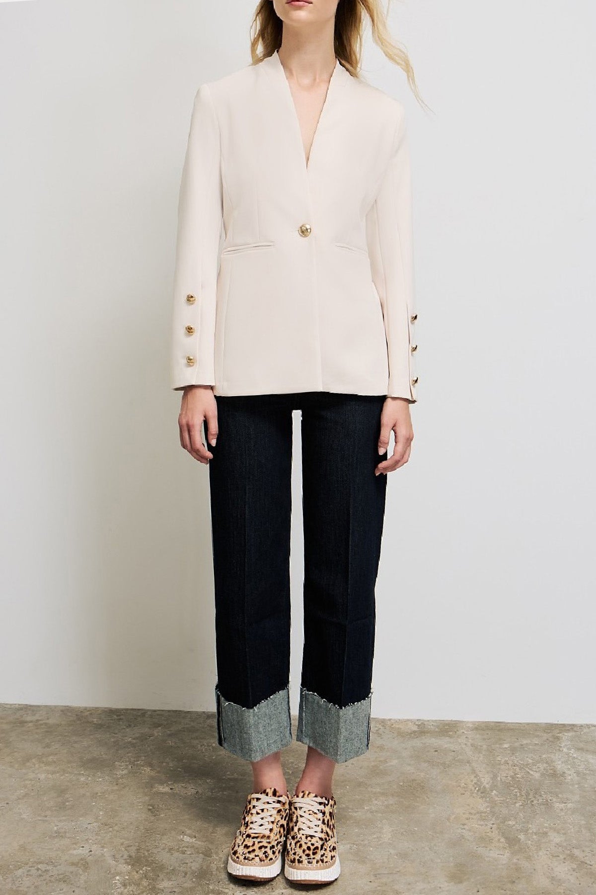 Bsb Tek Düğmeli Blazer Ceket