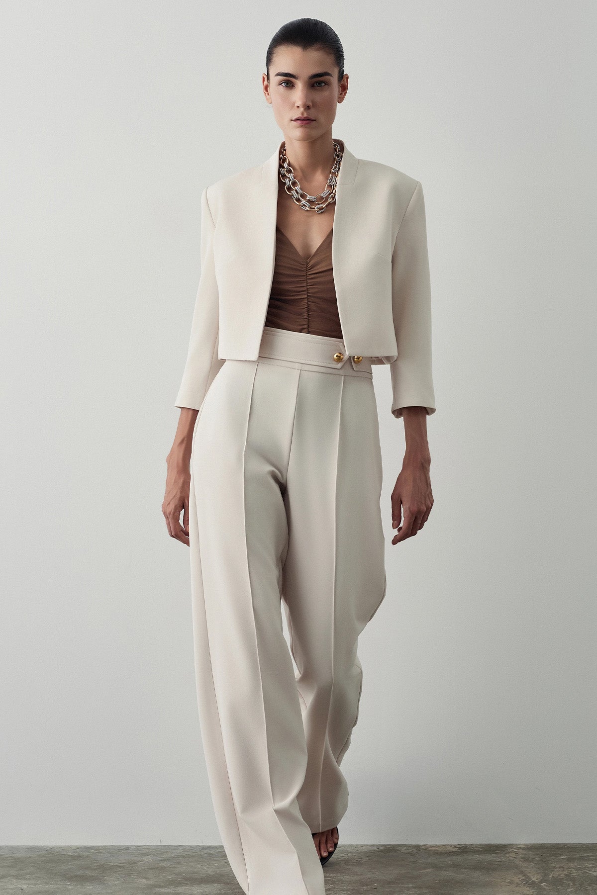 Bsb Relaxed Fit Yüksek Belli Streç Pantolon