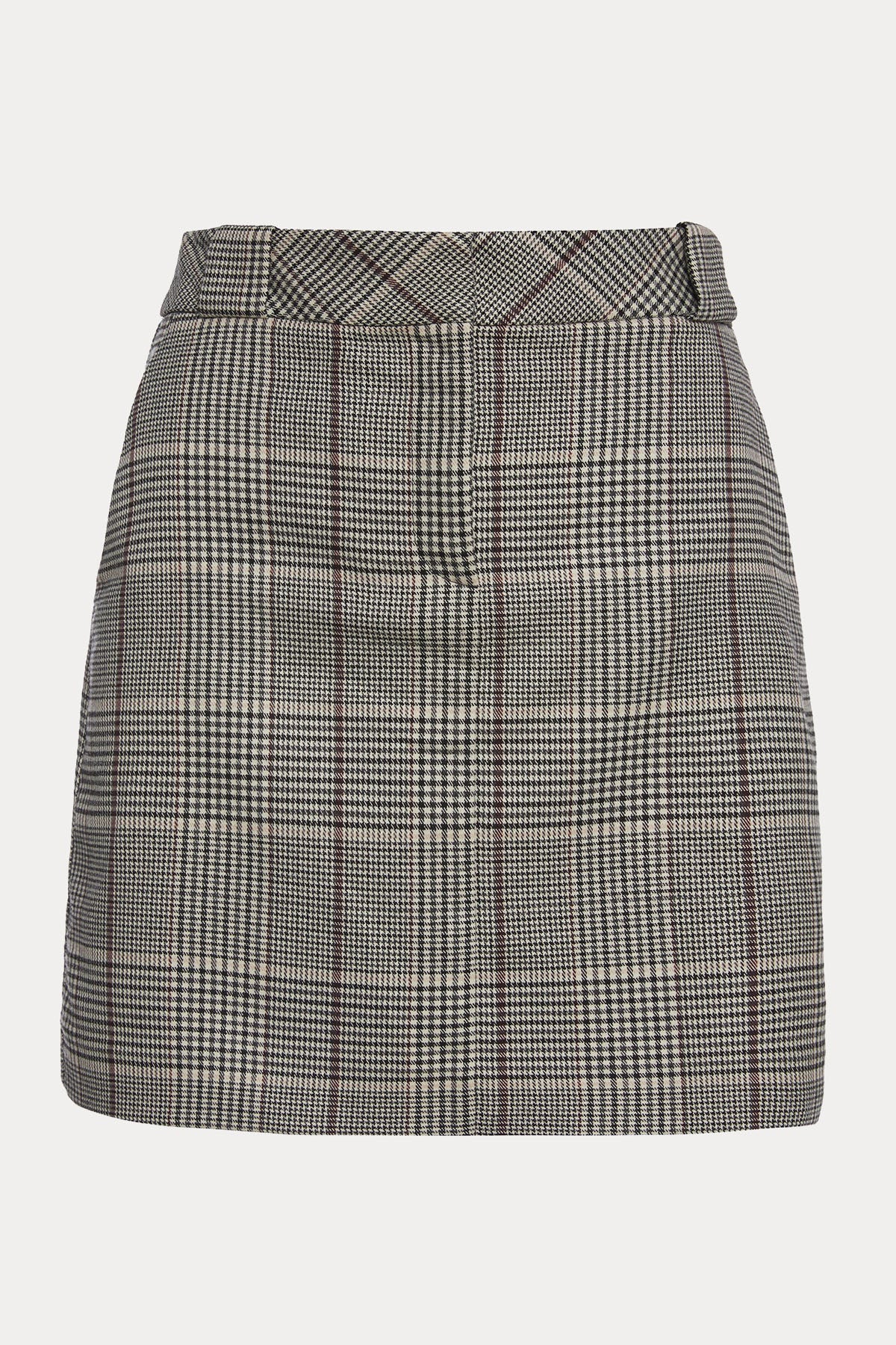 Bsb Ekose Desenli Mini Etek