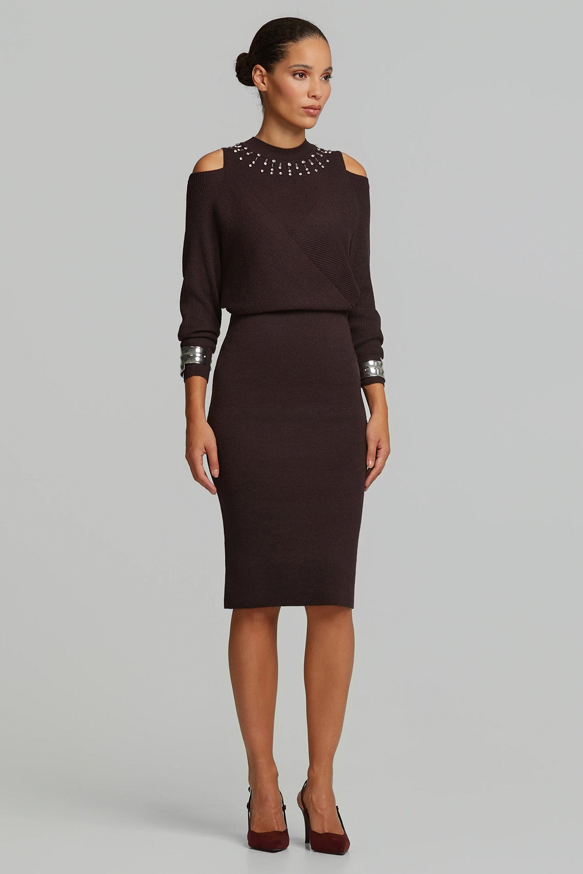 Lynne Midi Örgü Triko Elbise