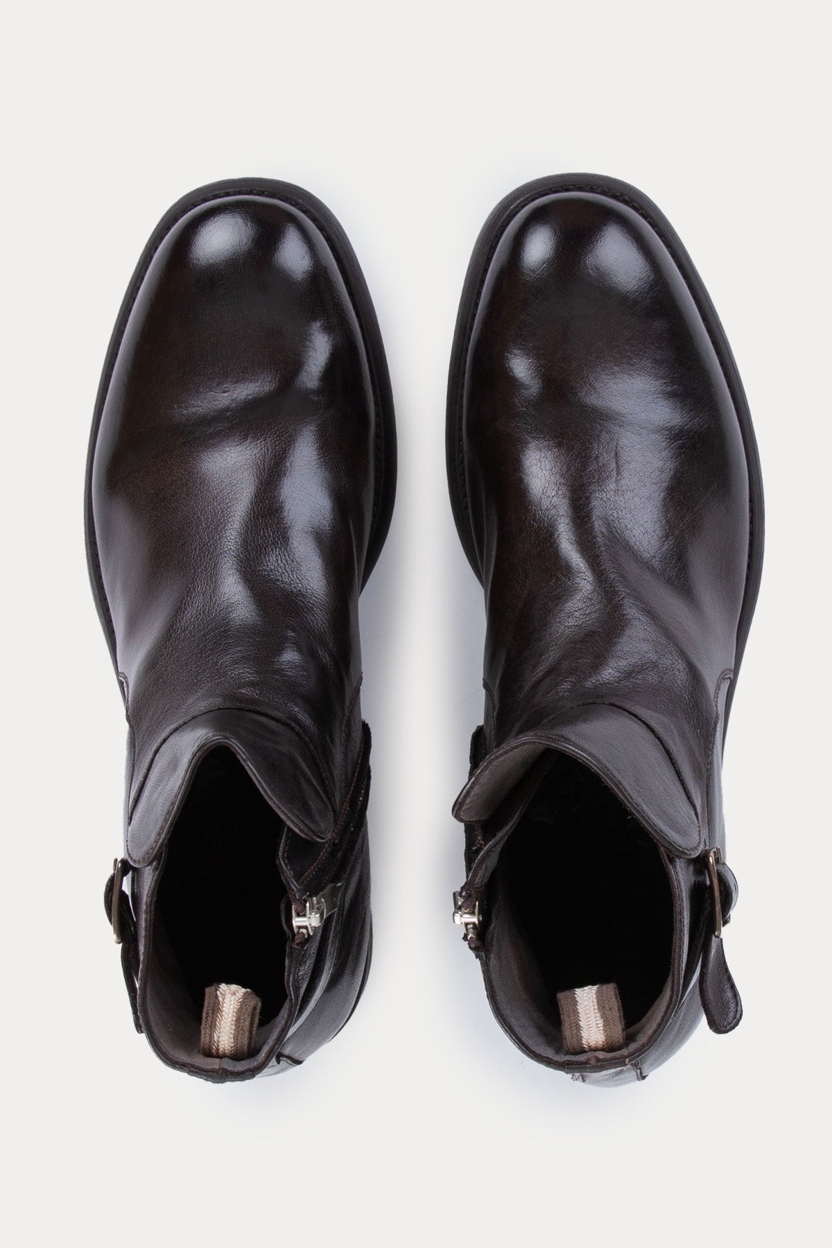 Officine Creative Chronicle Kemerli Fermuarlı Deri Bot