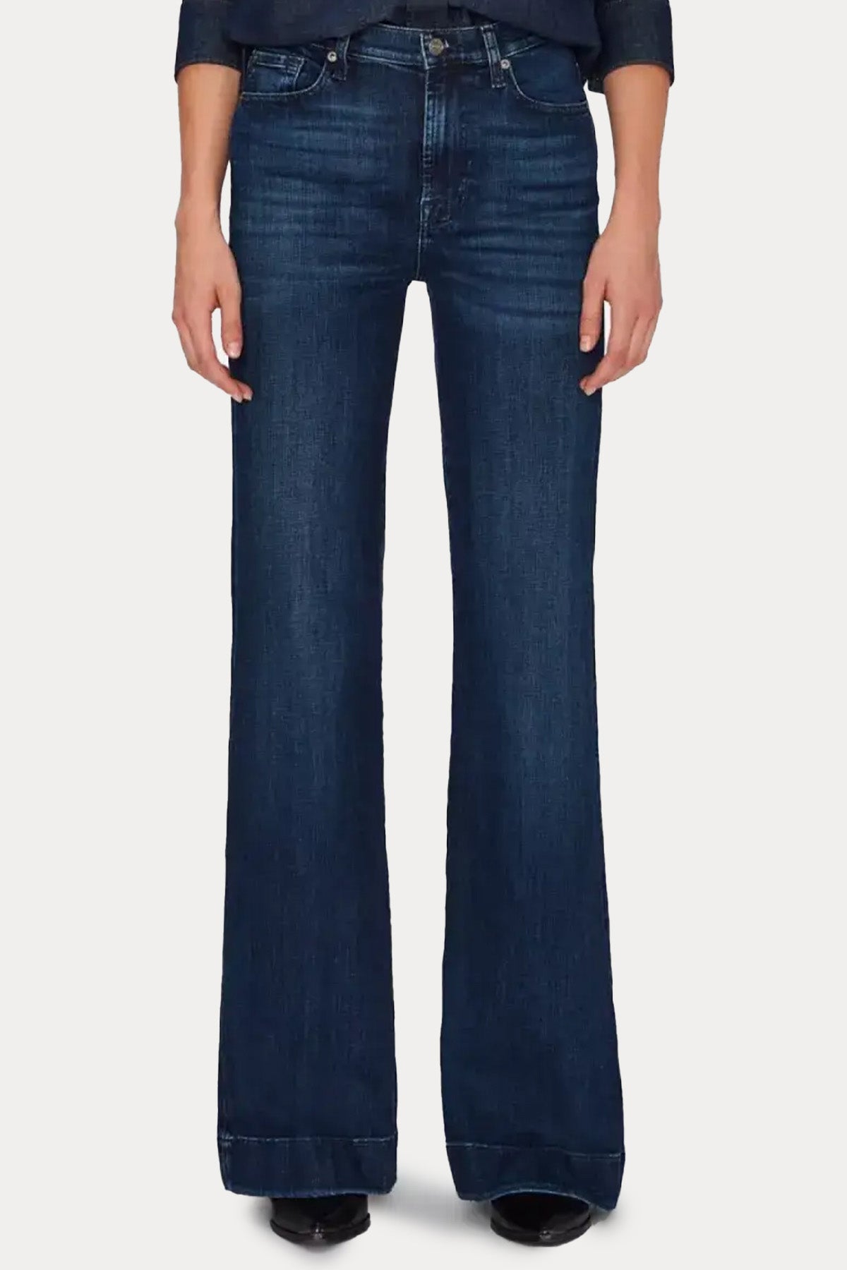 7 For All Mankind Yüksek Bel Streç Modern Dojo Jeans-Jeans-Libas