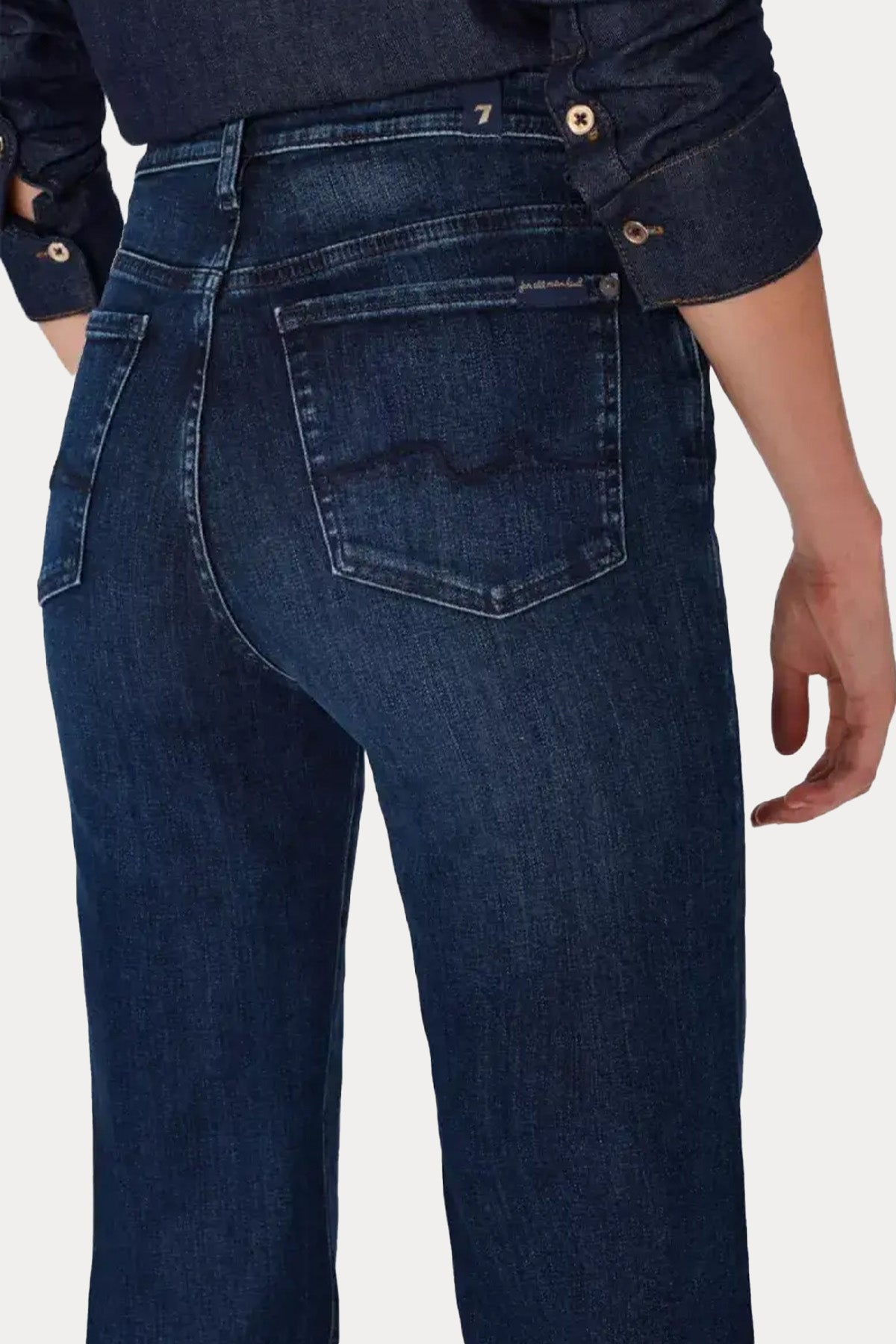 7 For All Mankind Yüksek Bel Streç Modern Dojo Jeans-Jeans-Libas