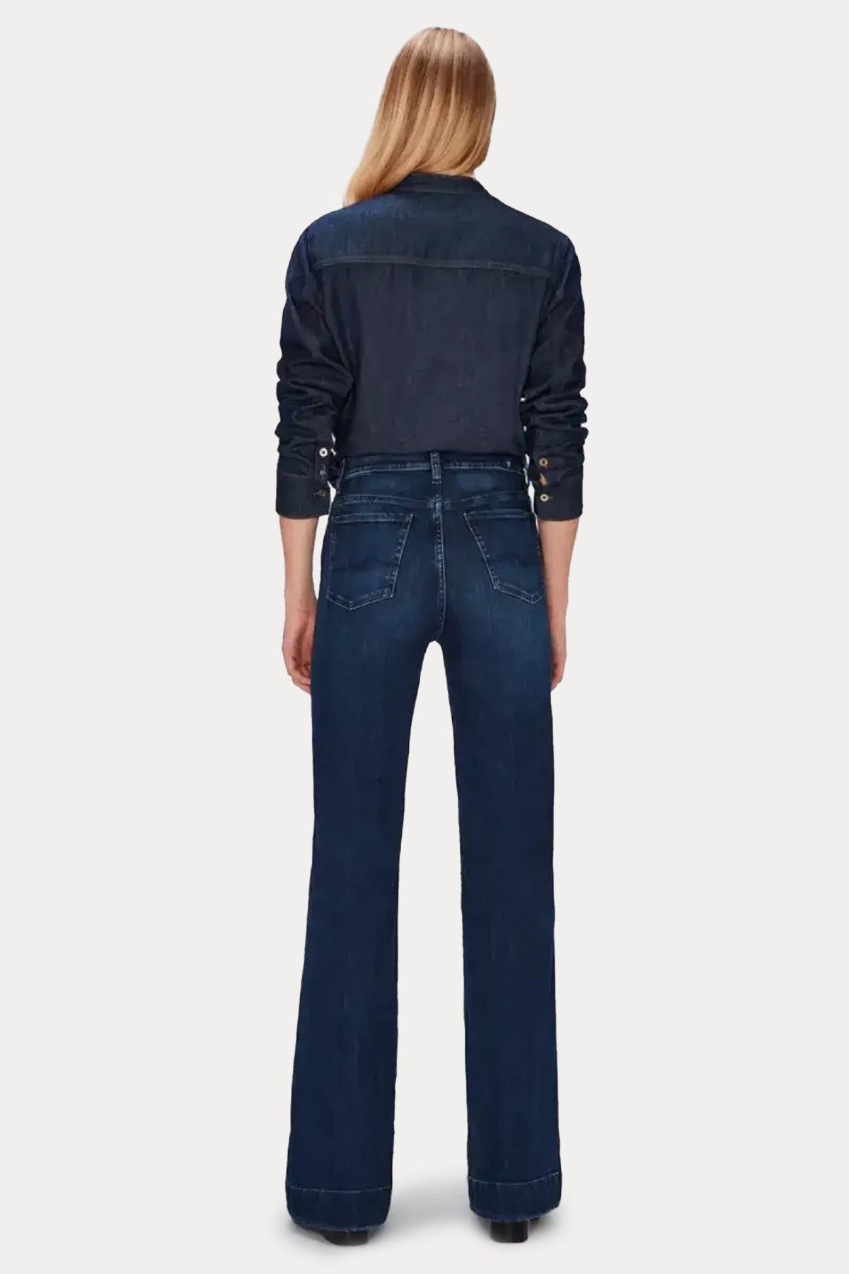 7 For All Mankind Yüksek Bel Streç Modern Dojo Jeans-Jeans-Libas