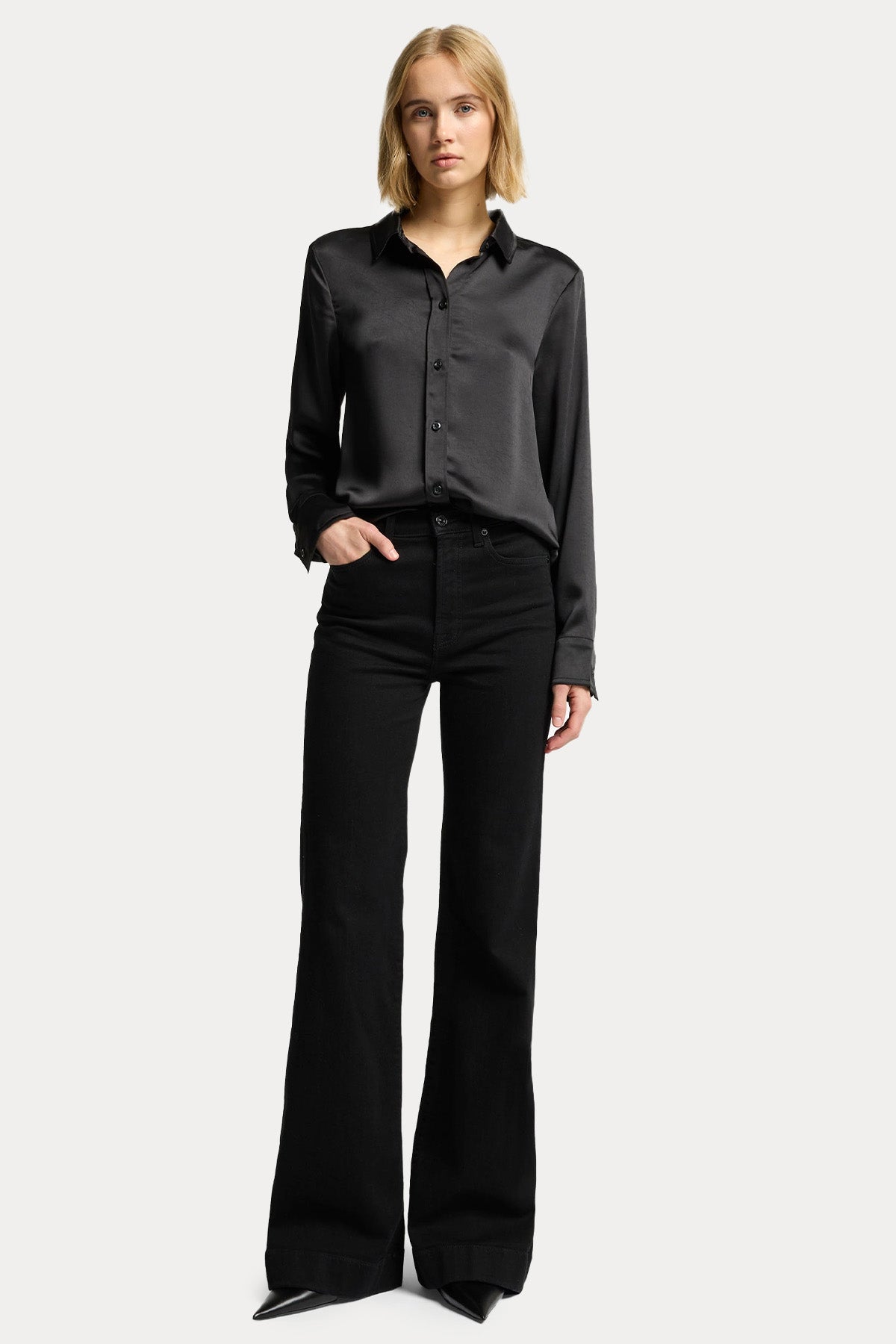 7 For All Mankind Yüksek Bel Streç Modern Dojo Jeans-Jeans-Libas