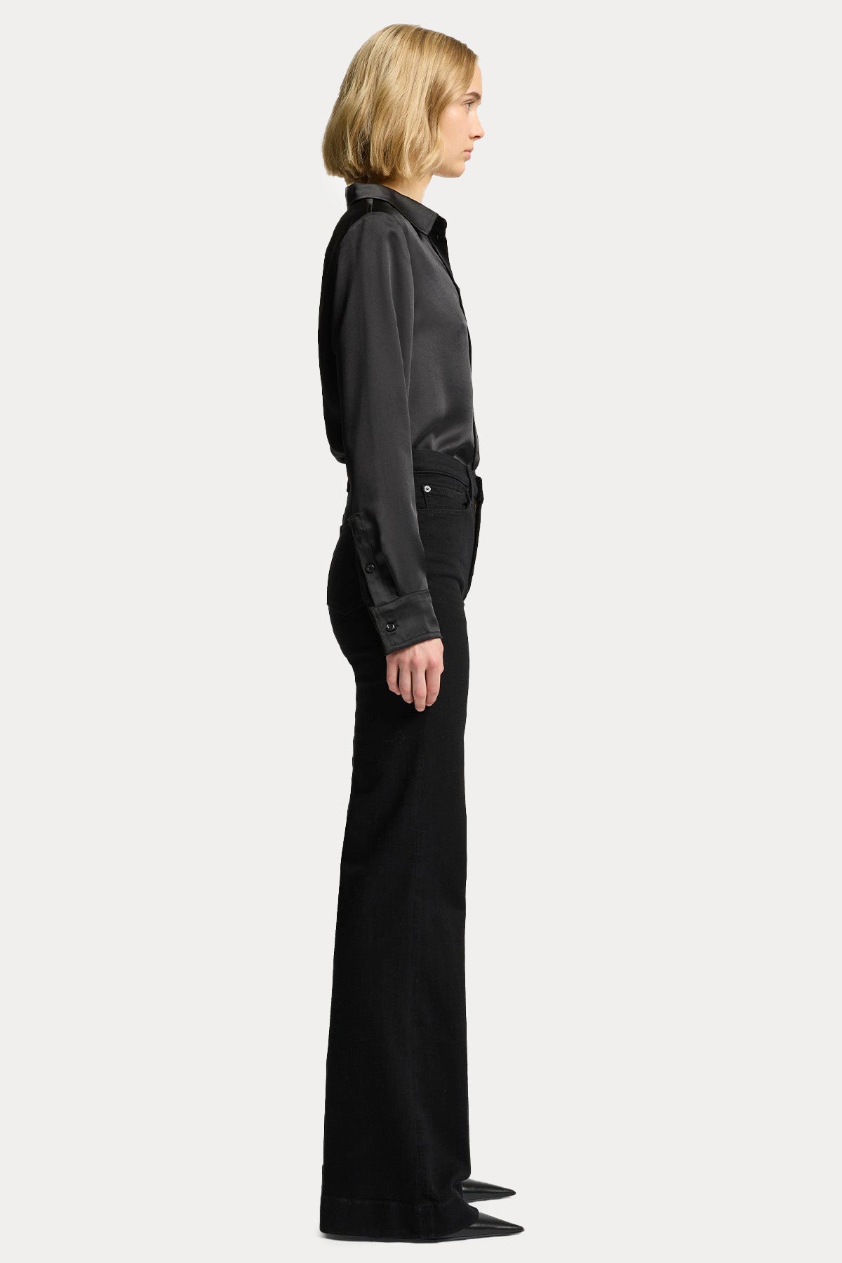 7 For All Mankind Yüksek Bel Streç Modern Dojo Jeans-Jeans-Libas