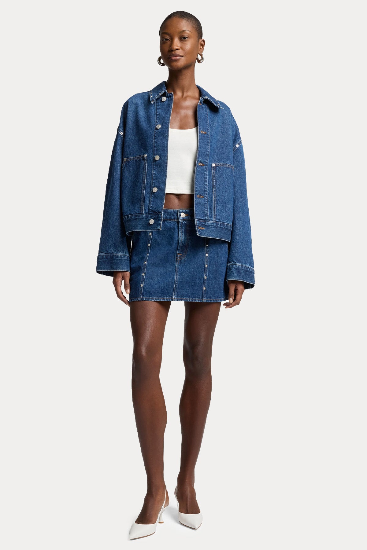 7 For All Mankind Milly Mini Denim Etek