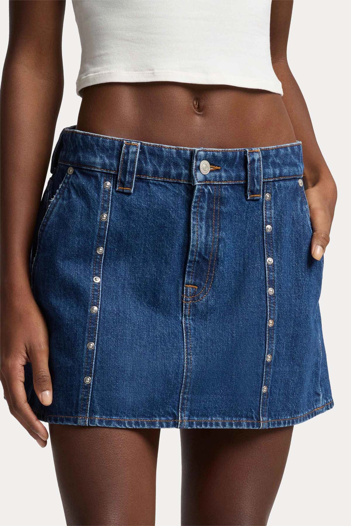 7 For All Mankind Milly Mini Denim Etek