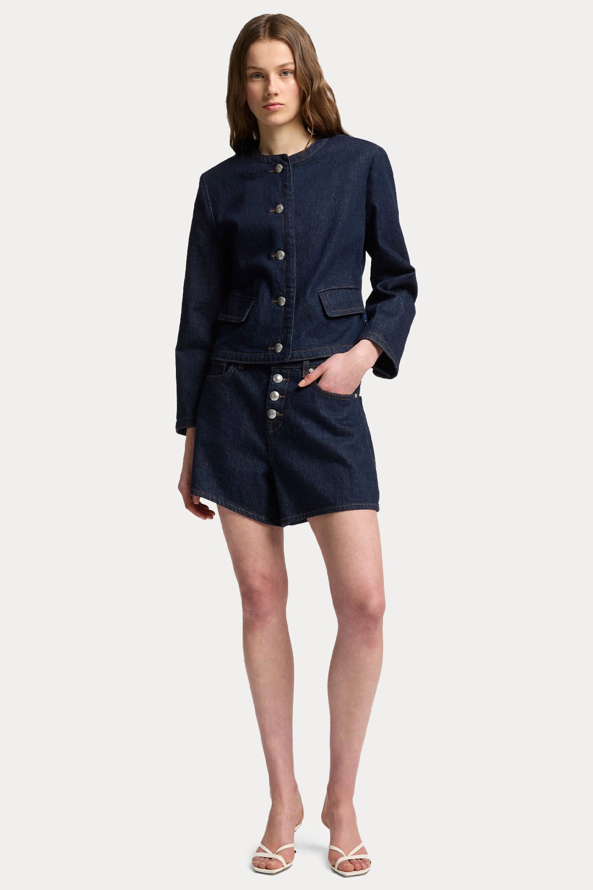 7 For All Mankind Lady Yıkamalı Denim Ceket