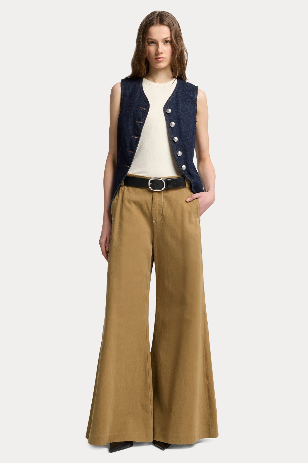 7 For All Mankind Lady Slim Fit Denim Yelek