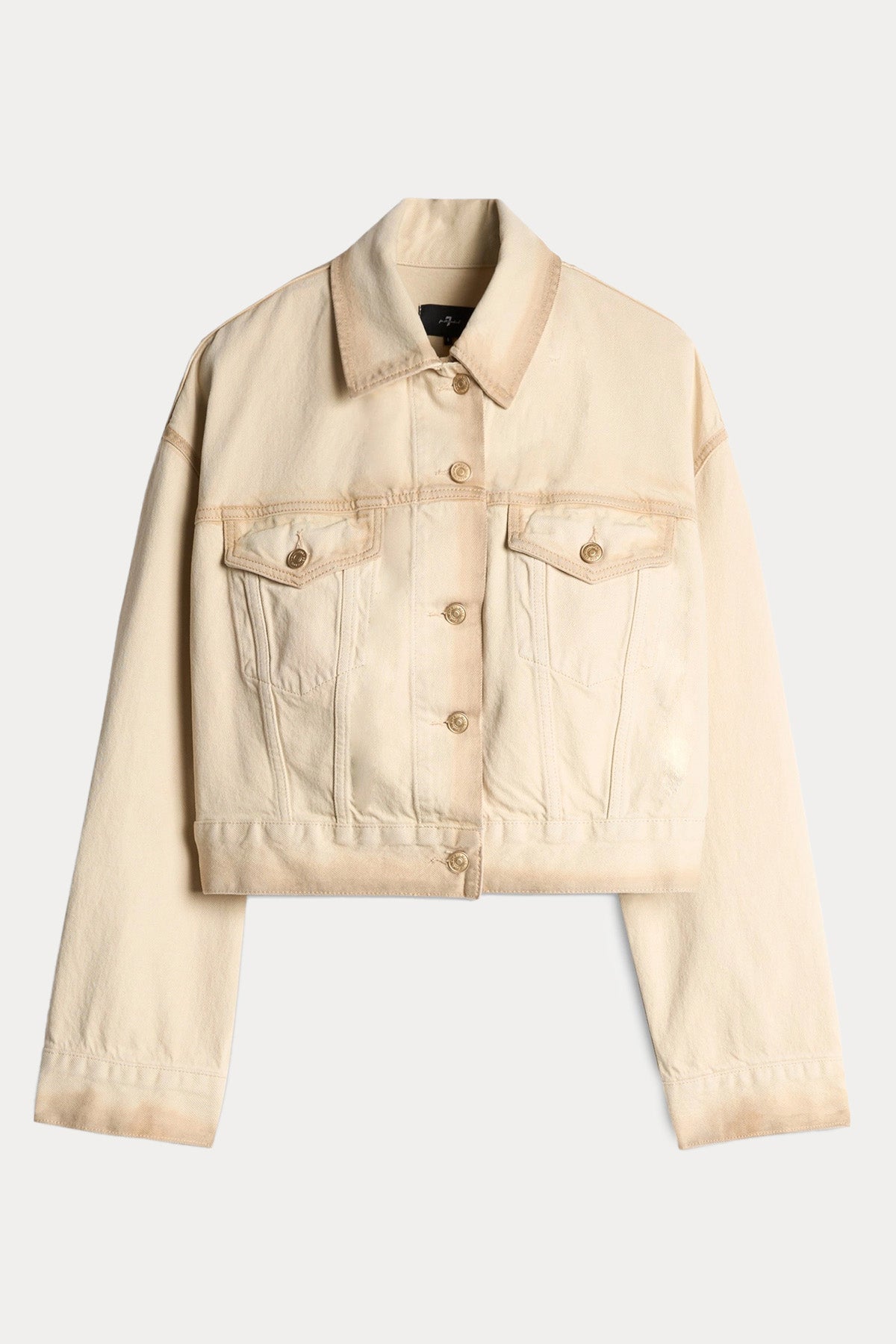 7 For All Mankind Relaxed Fit Yıkamalı Denim Ceket