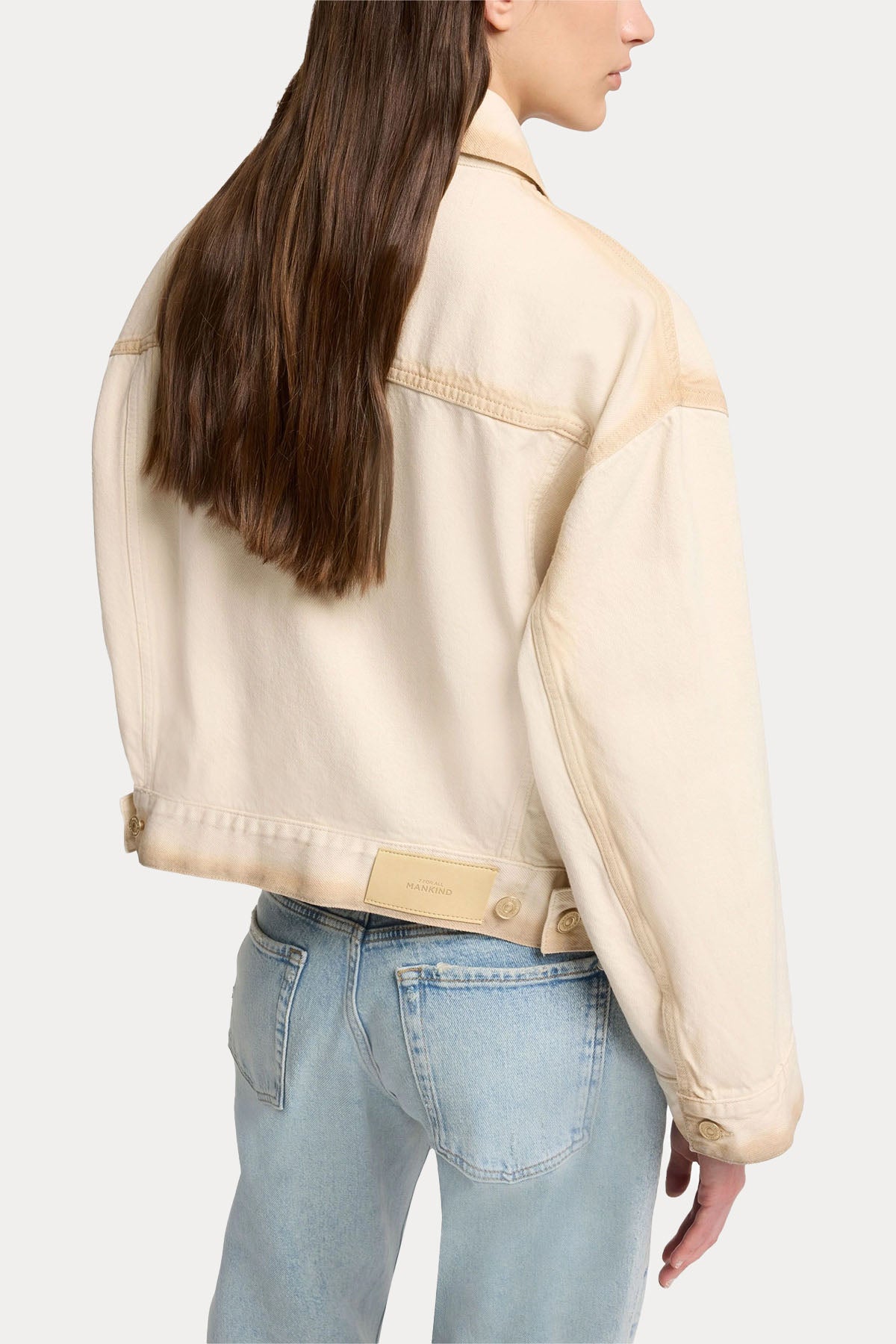 7 For All Mankind Relaxed Fit Yıkamalı Denim Ceket