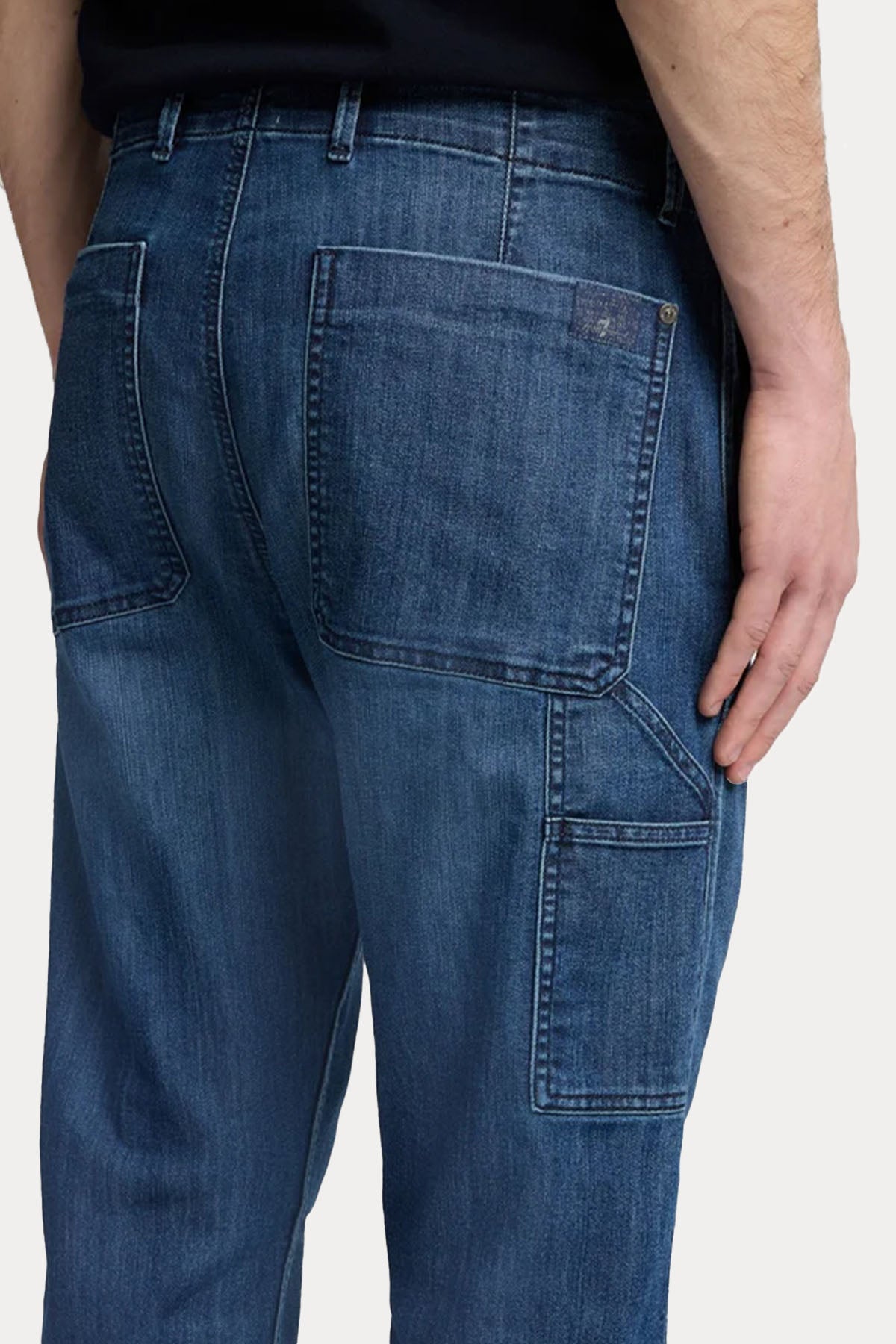 7 For All Mankind Straight Fit Yandan Cepli Streç Jeans