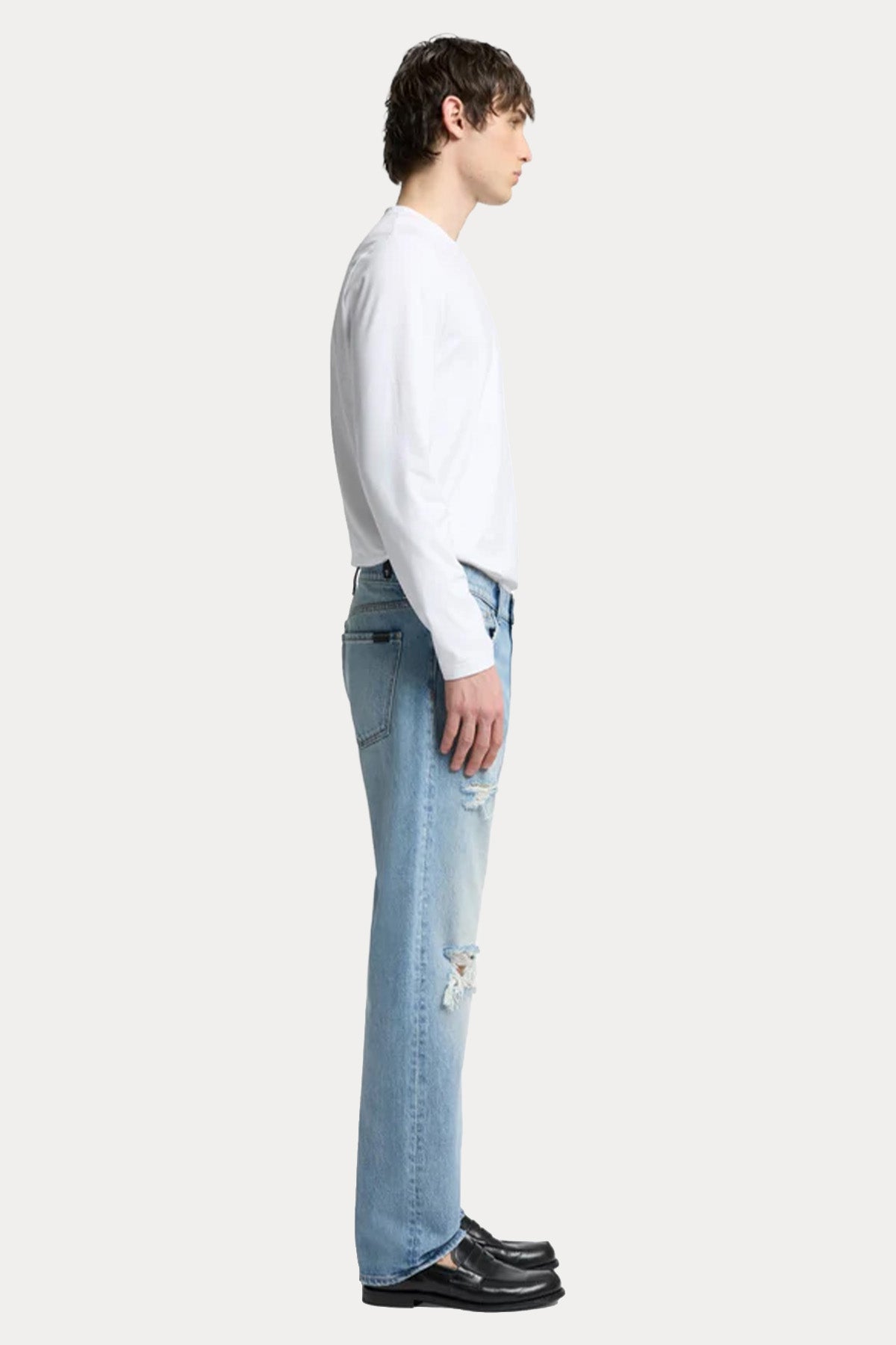 7 For All Mankind Straight Fit Yırtık Detaylı Yıkamalı Jeans