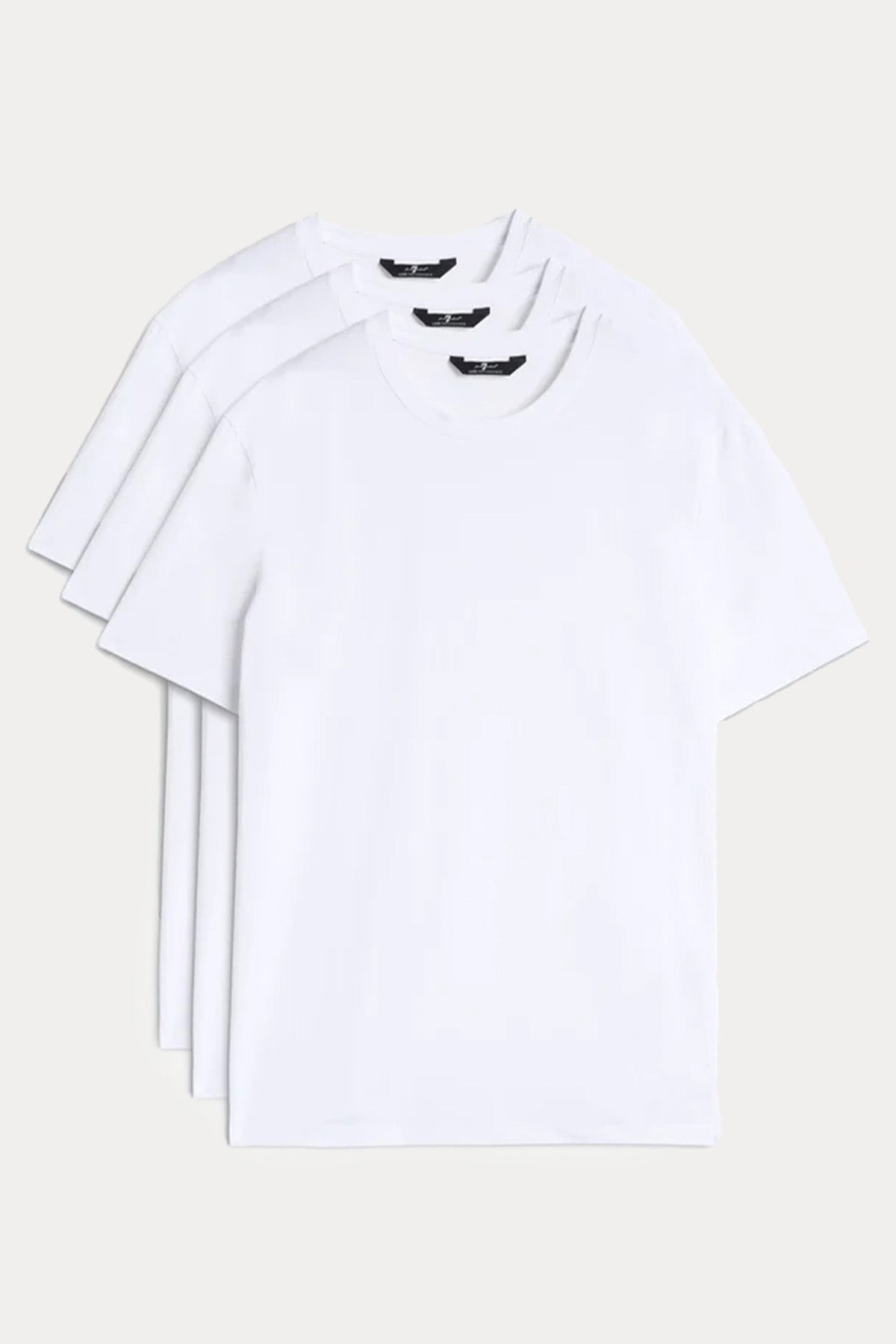 7 For All Mankind Regular Fit 3'lü Paket Streç T-shirt Set