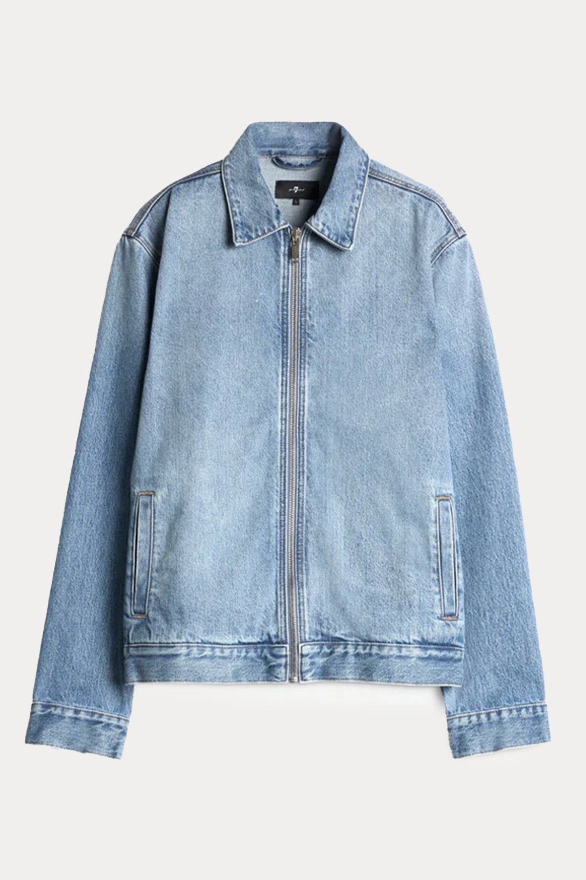 7 For All Mankind Regular Fit Yıkamalı Denim Ceket