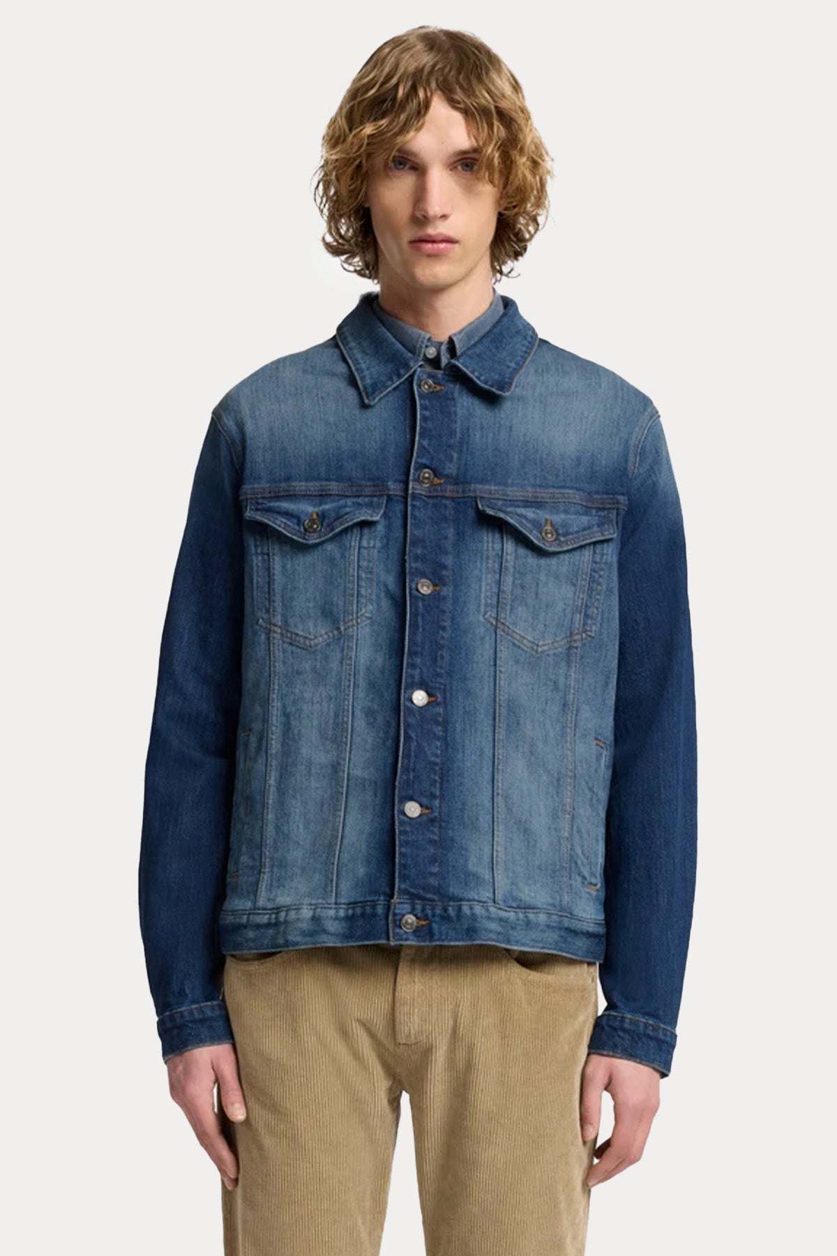 7 For All Mankind Regular Fit Yıkamalı Denim Ceket