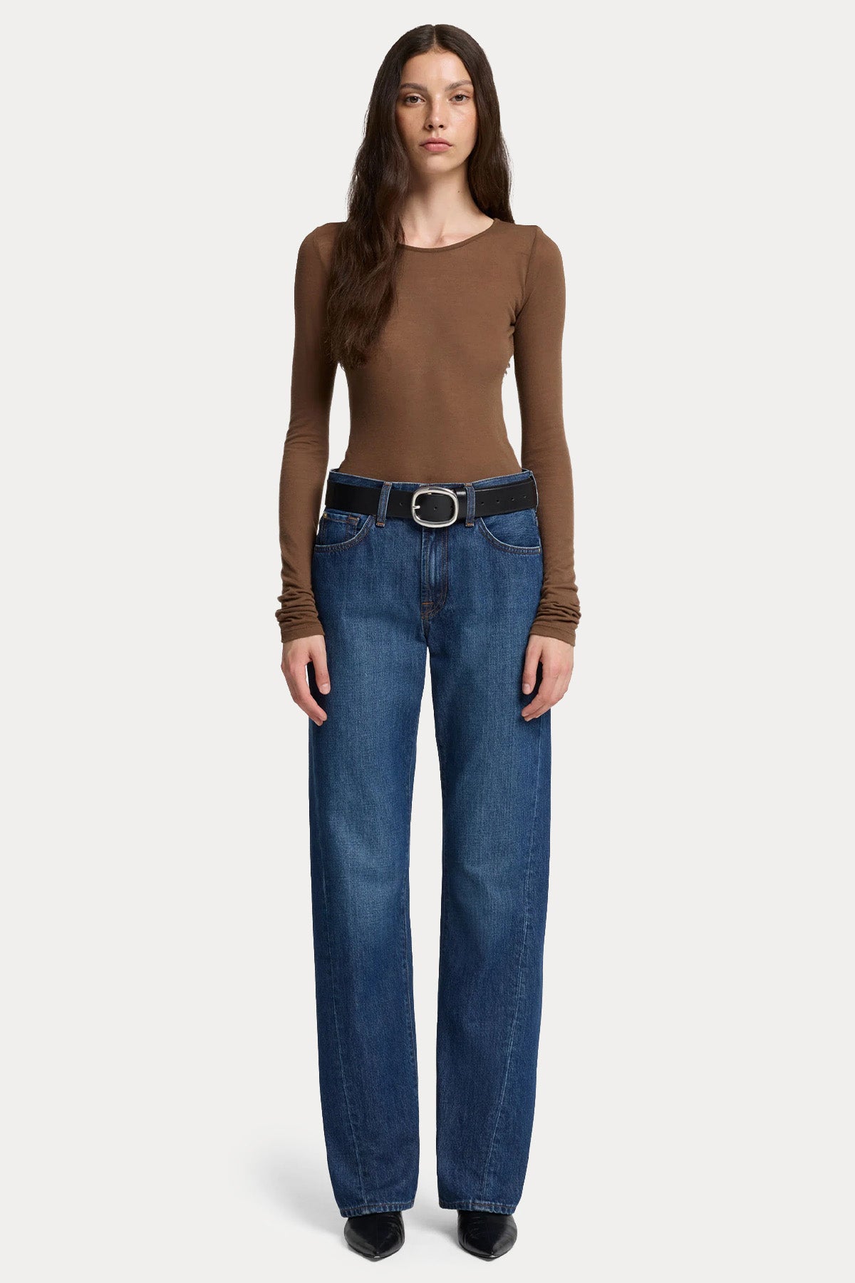 7 For All Mankind Straight Fit Yüksek Bel Yıkamalı Jeans