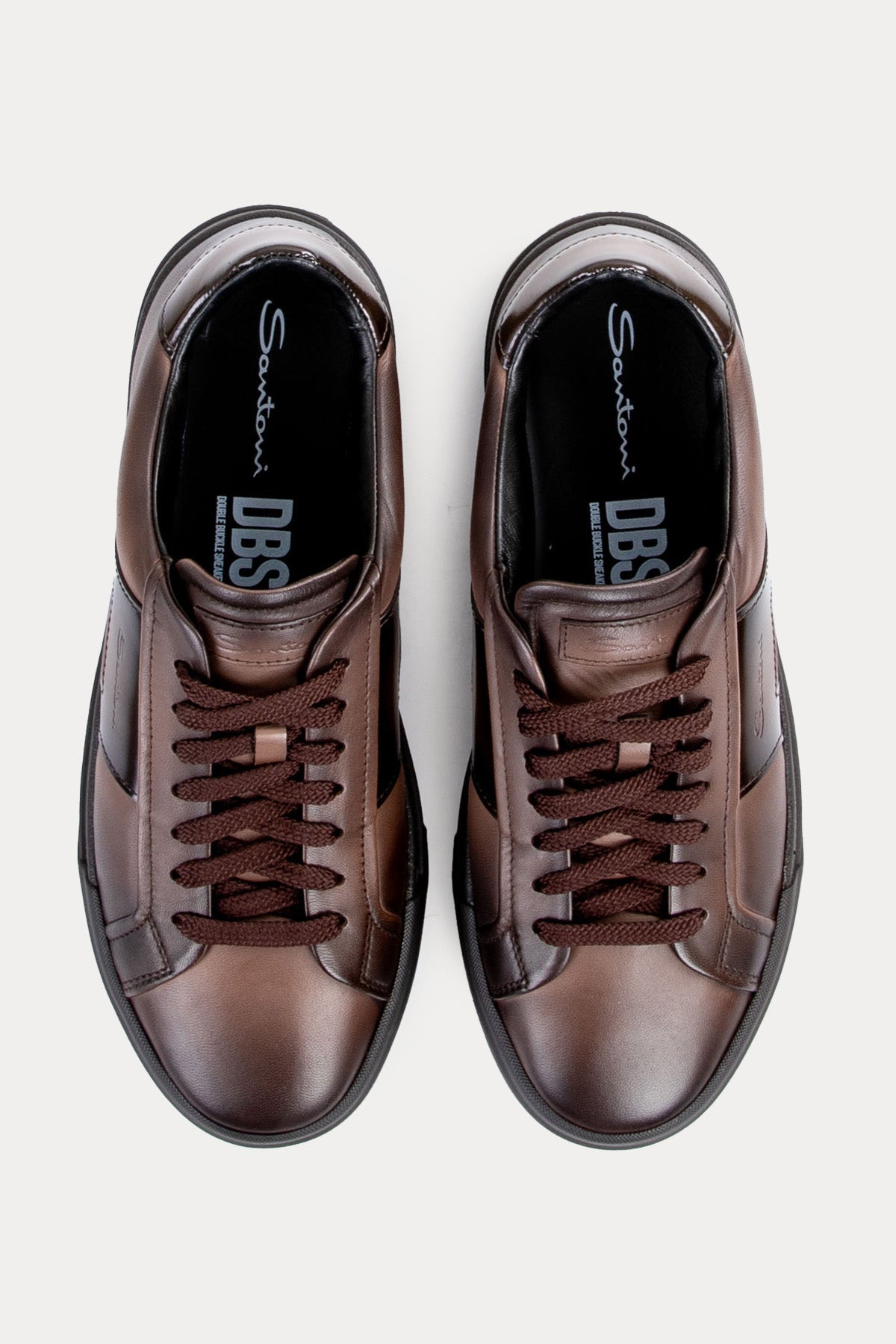 Santoni Double Buckle Deri Sneaker Ayakkabı