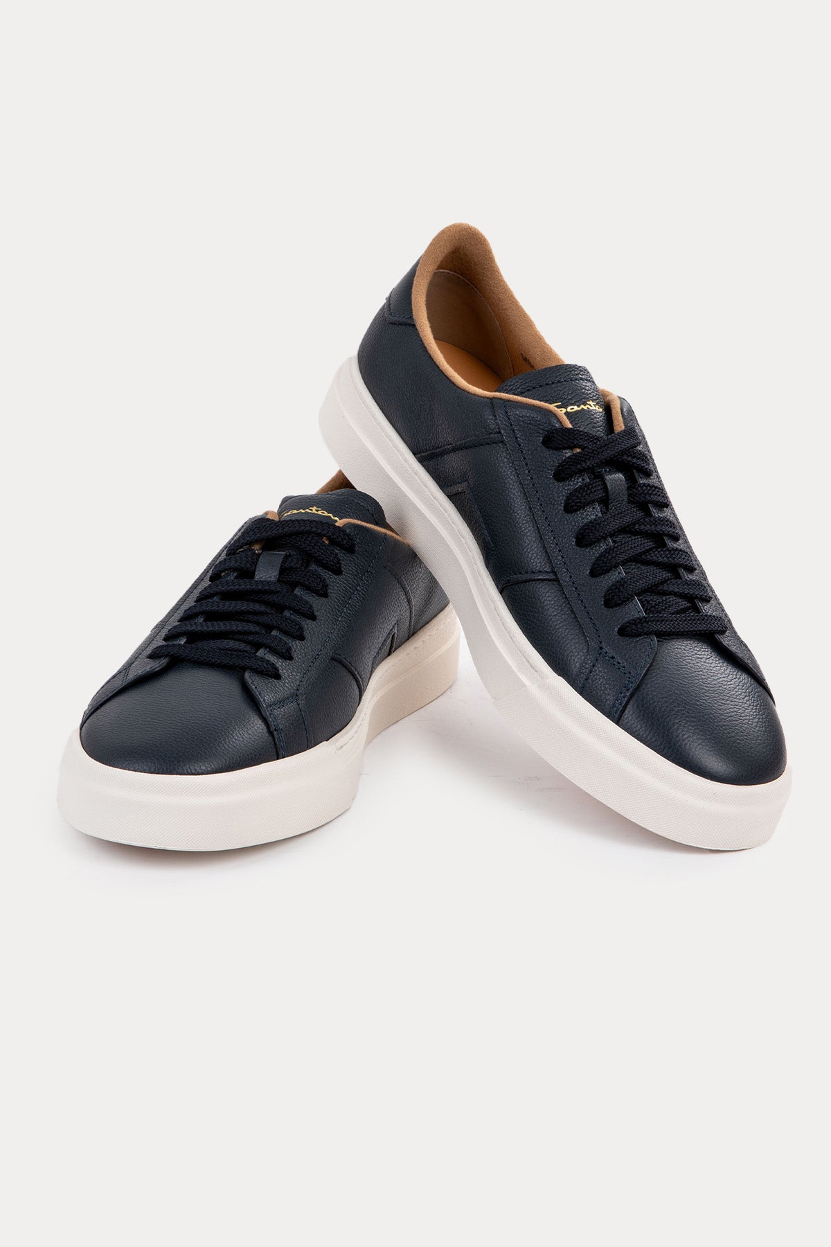 Santoni Double Buckle Deri Sneaker Ayakkabı