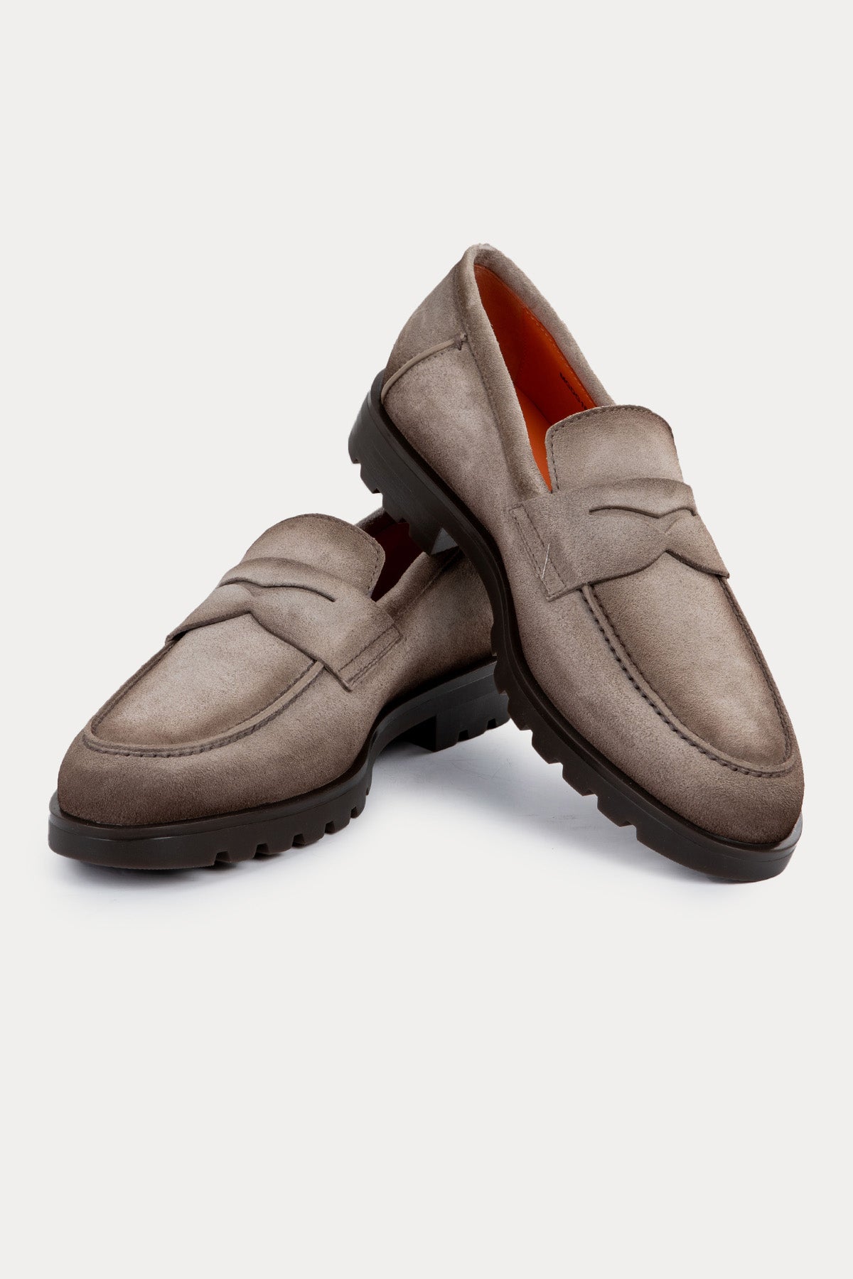 Santoni Nubuk Süet Loafer Ayakkabı