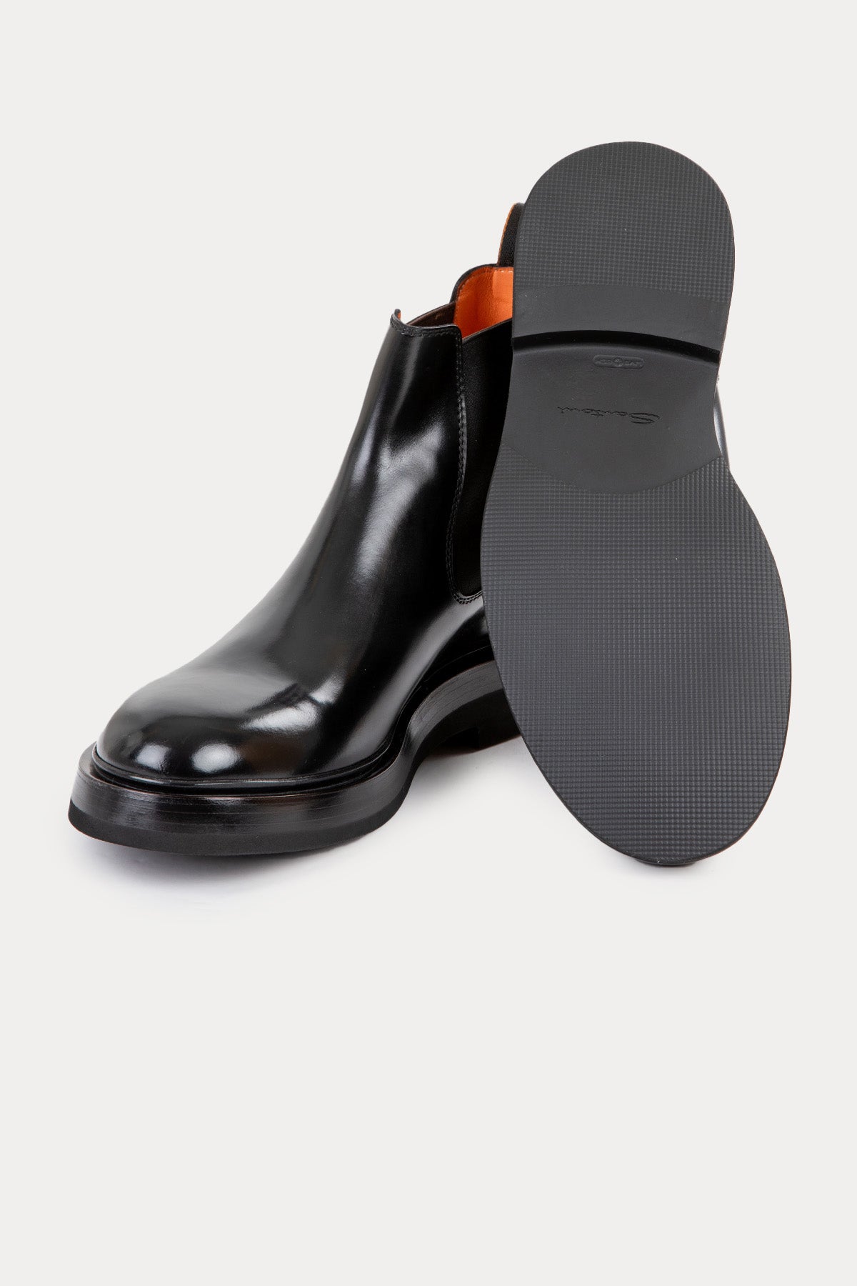 Santoni Lastik Bantlı Deri Bot