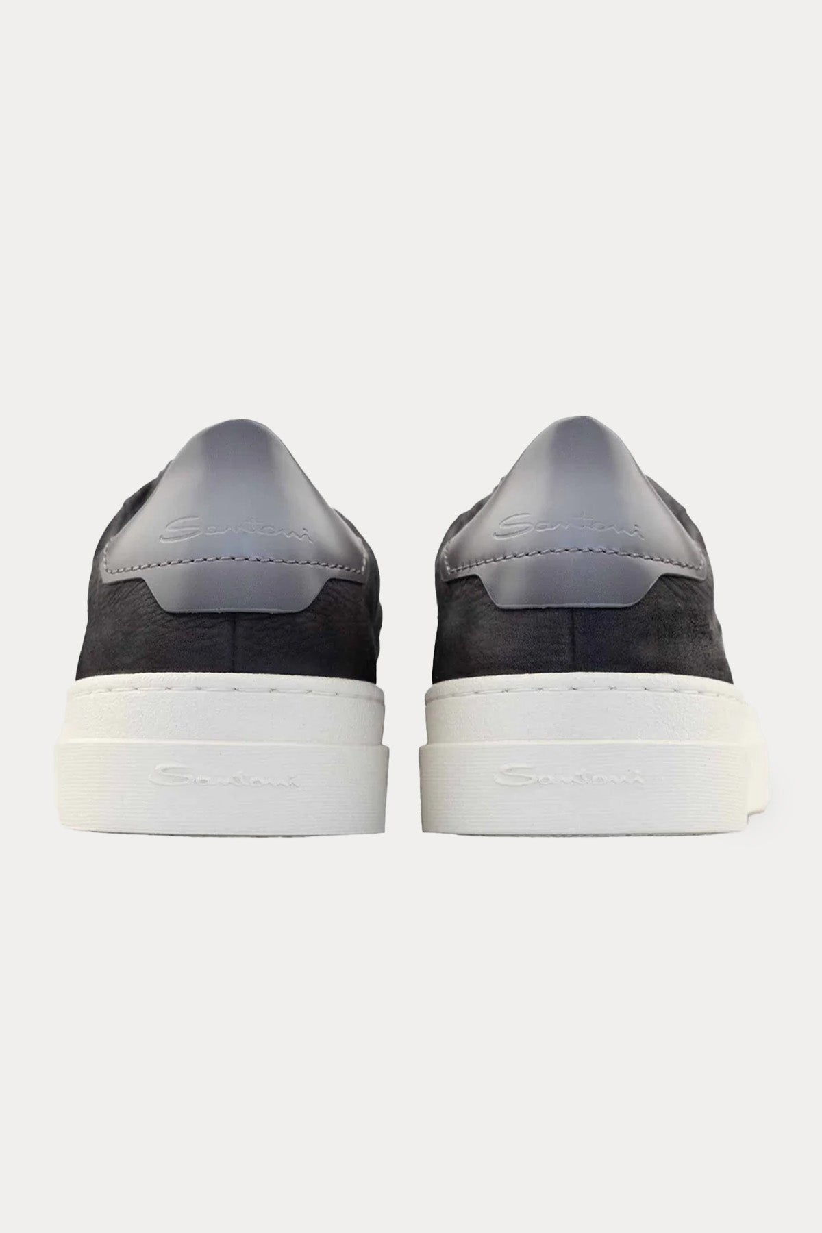 Santoni Süet Double Buckle Sneaker Ayakkabı