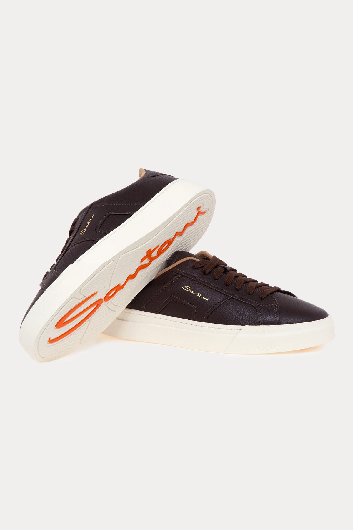 Santoni Double Buckle Deri Sneaker Ayakkabı