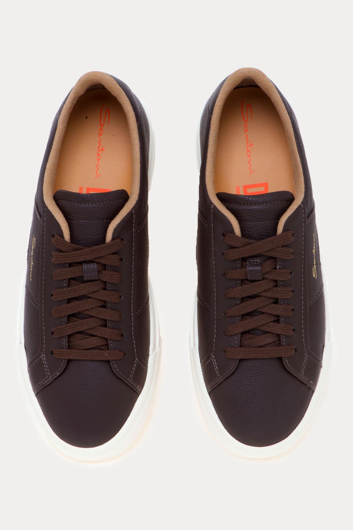 Santoni Double Buckle Deri Sneaker Ayakkabı