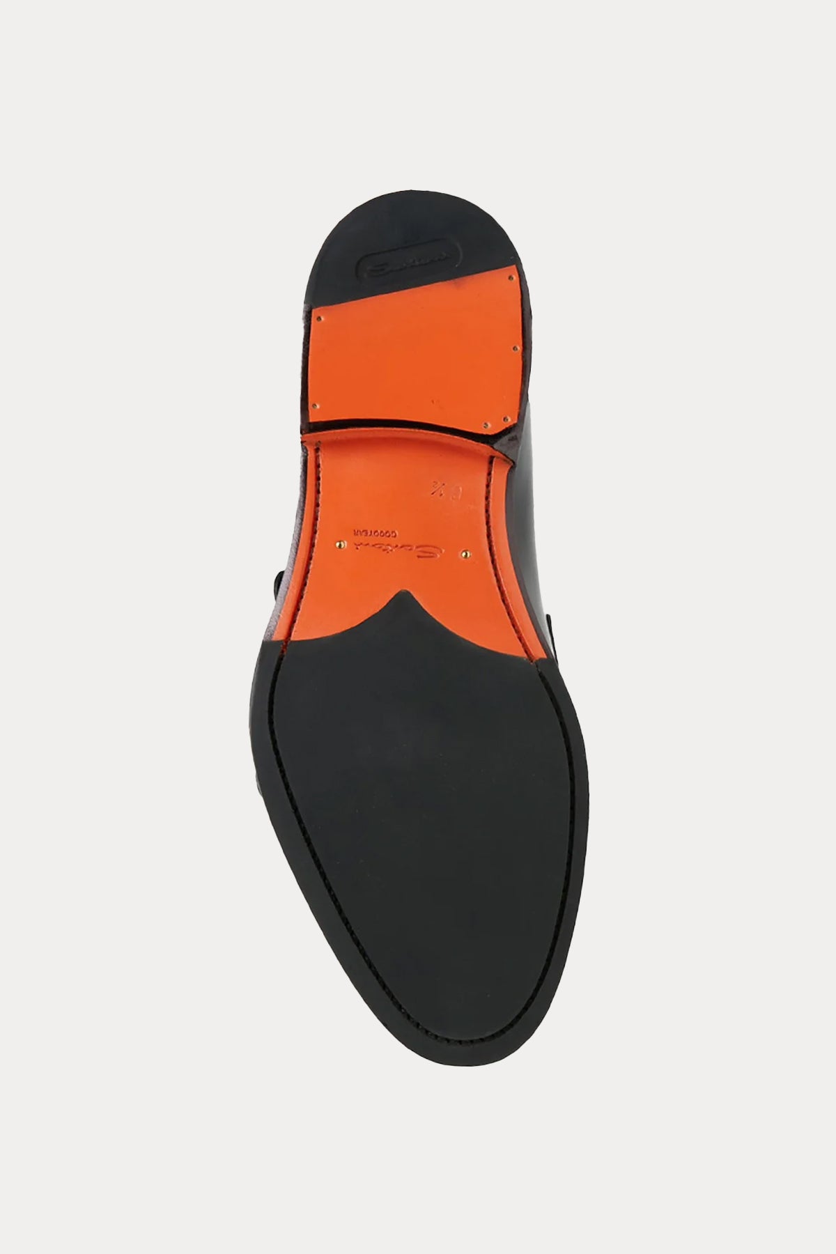 Santoni Goodyear Taban Çift Tokalı Deri Loafer Ayakkabı