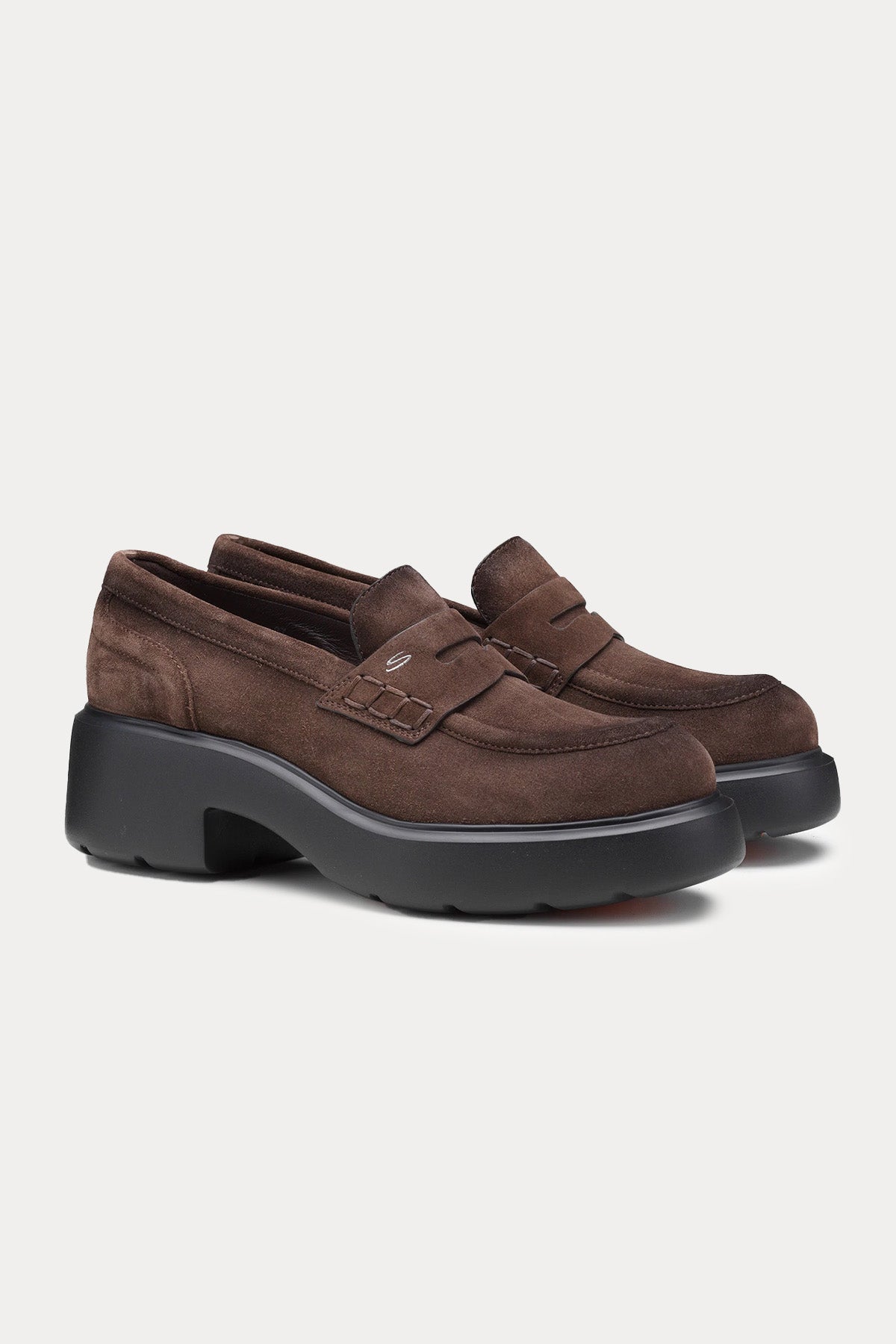 Santoni Süet Loafer Ayakkabı