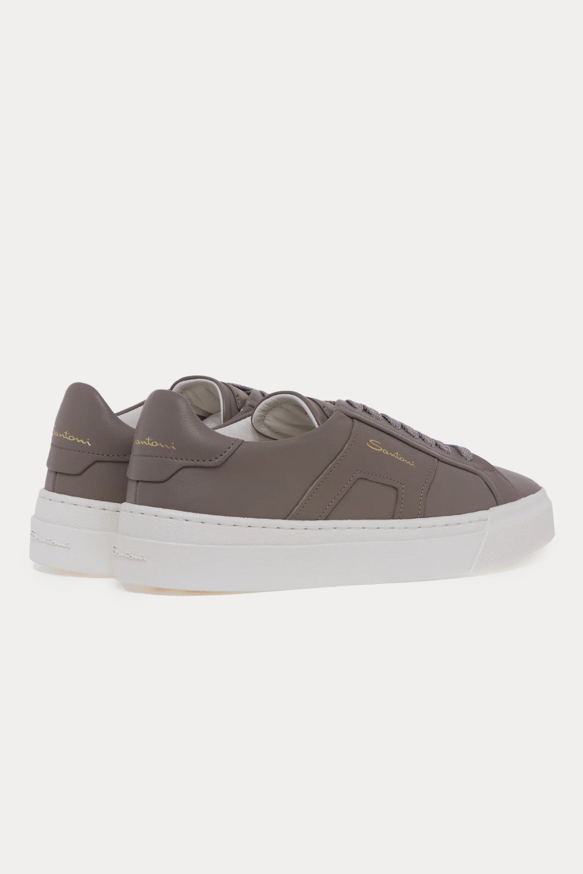 Santoni Double Buckle Deri Sneaker Ayakkabı-Ayakkabı-Libas