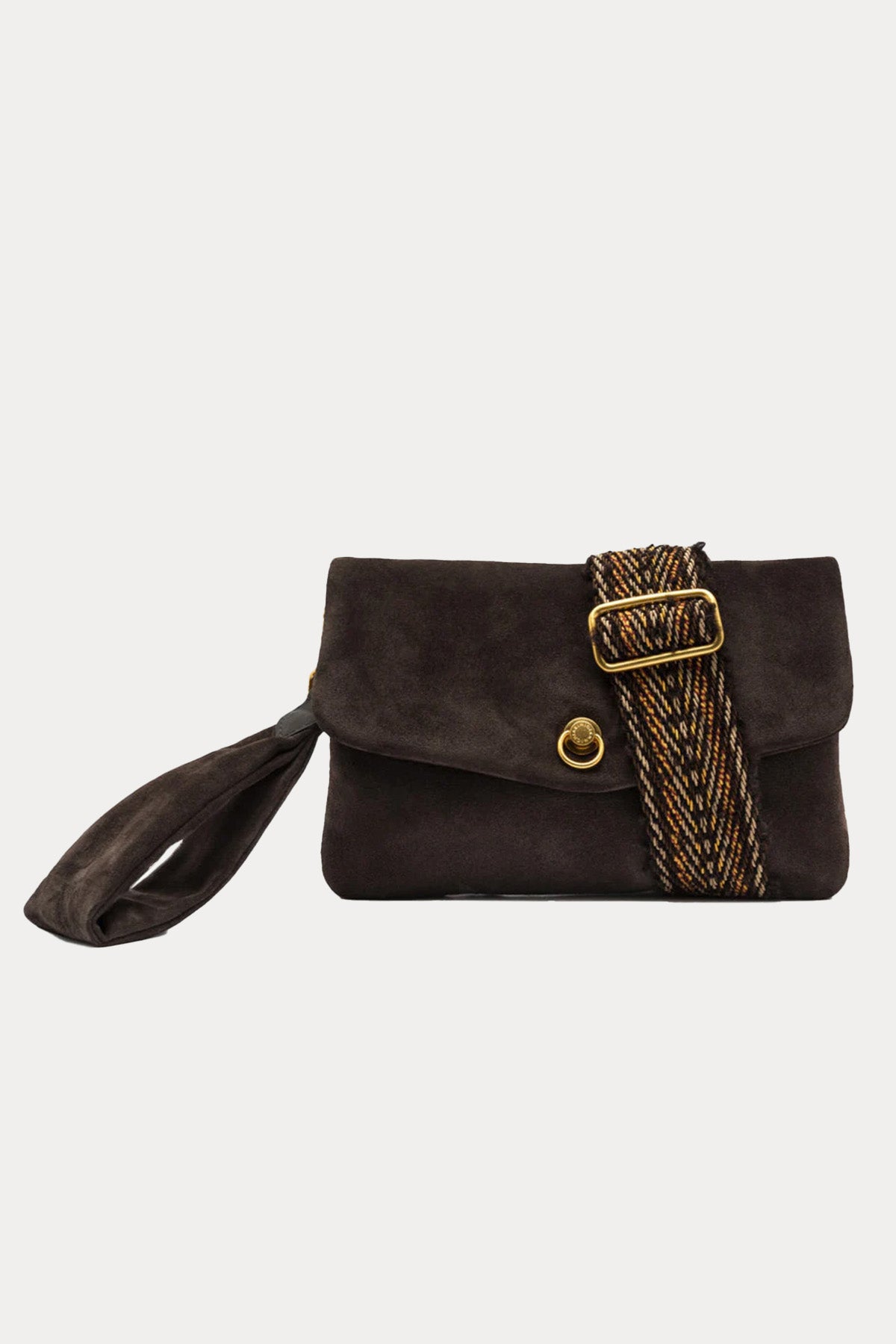 Gianni Chiarini Mirea Geniş Askılı Süet Omuz Çantası