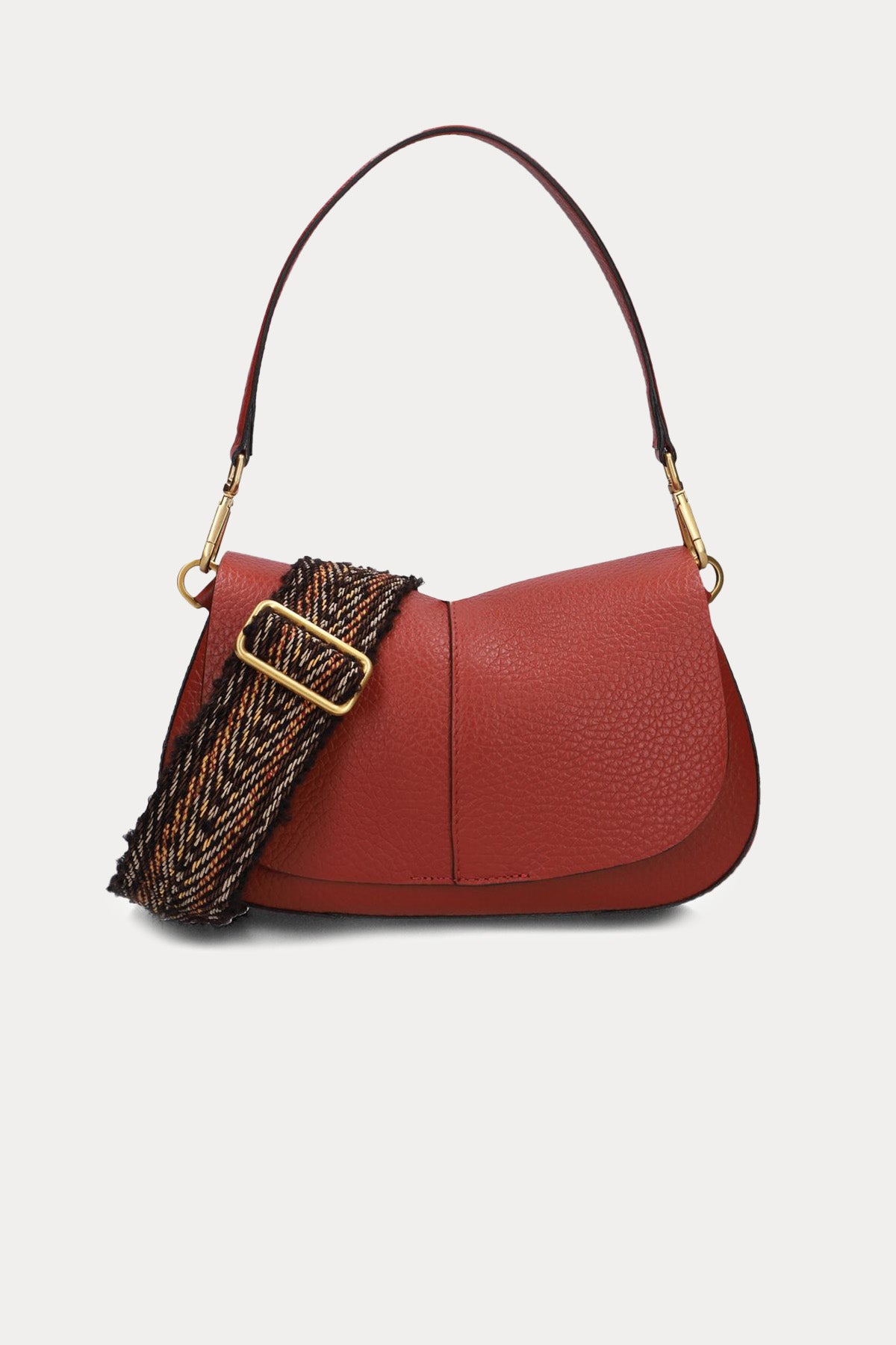 Gianni Chiarini Helena Round Geniş Askılı Deri Omuz Çantası